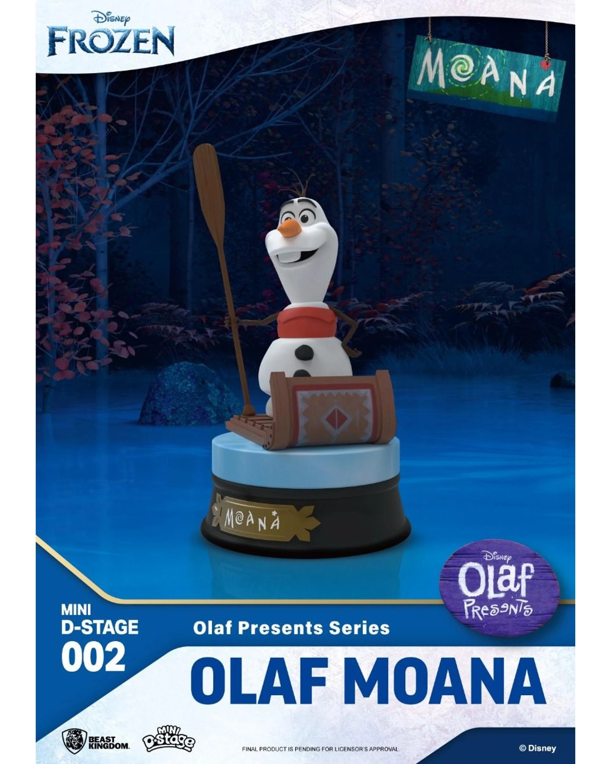 2 Beast Kingdom Mini D Stage Disney Olaf Presents Series Olaf Moana Figure, 2 of 6