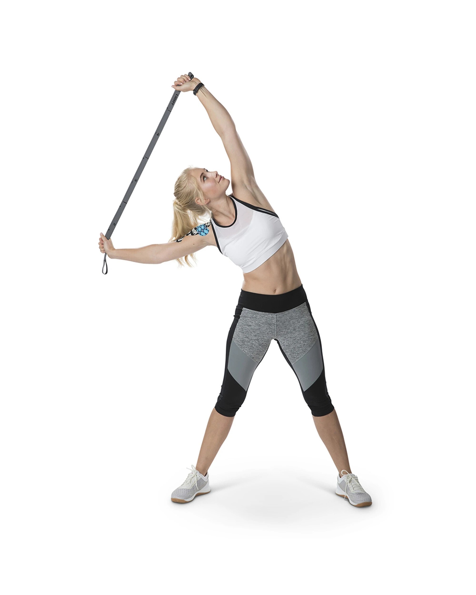 2 RockTape RockBand Flex Stretching Resistance Band 12-18lb Cotton Nylon - Grey, 2 of 4