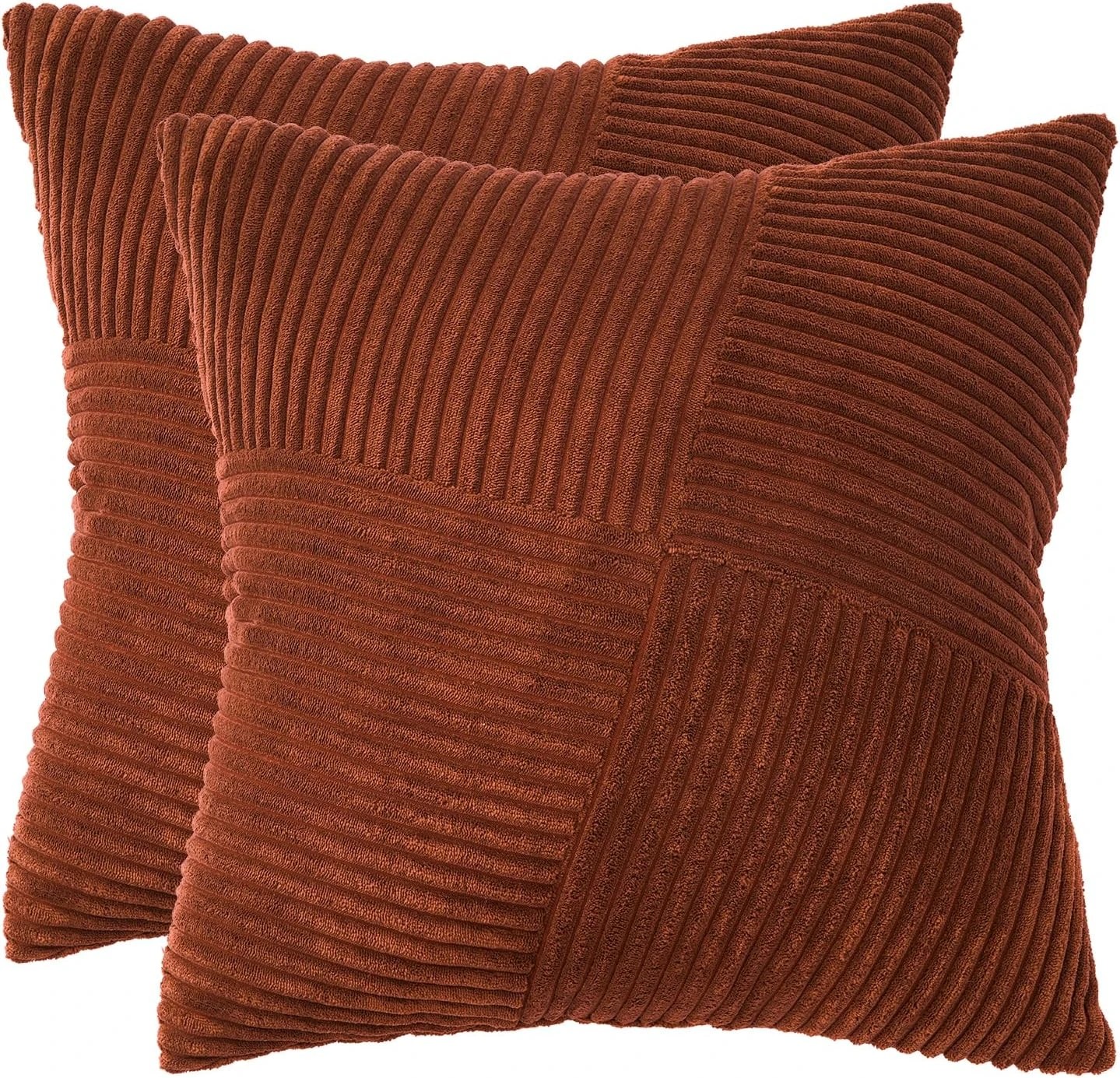 2 Gioia Casa 2-Pack Corduroy Windmill Inspired Cushion Covers 45x45cm - Brick, 2 of 2