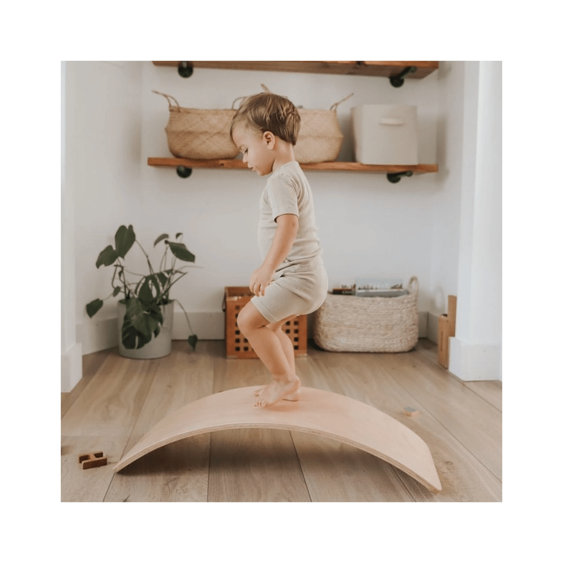 3 Kinderfeets 81cm Wood Kinderboard Kids Outdoor Balance Toy Natural 18 Months Plus - Natural, 3 of 9