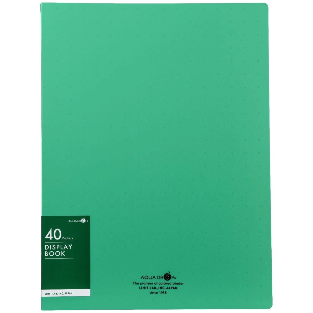 2 Aqua Drops Display Book Fixed 40 Pockets Vivid Green, 2 of 4
