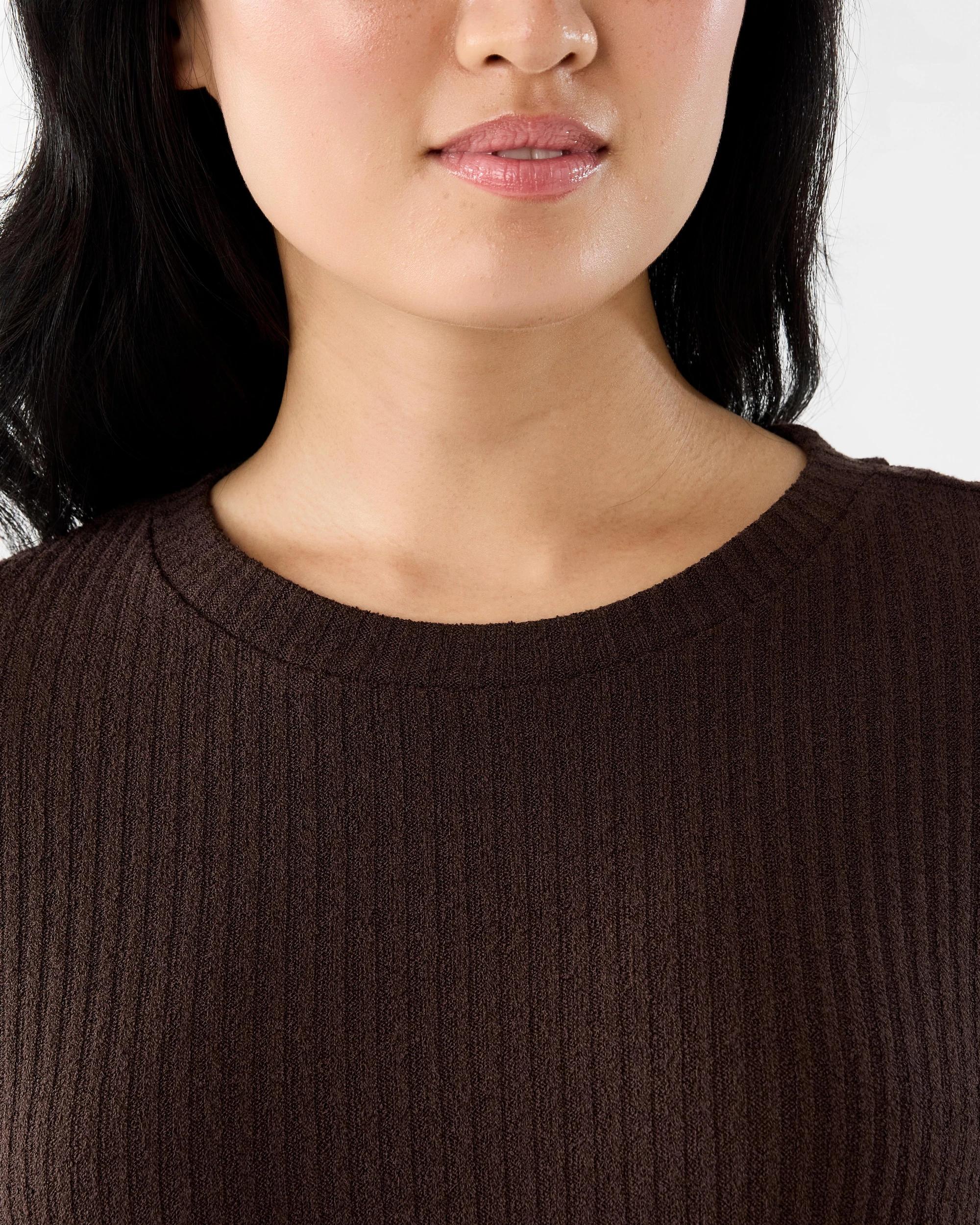 5 Longline Rib Brushed T-shirt Cbean, 5 of 7