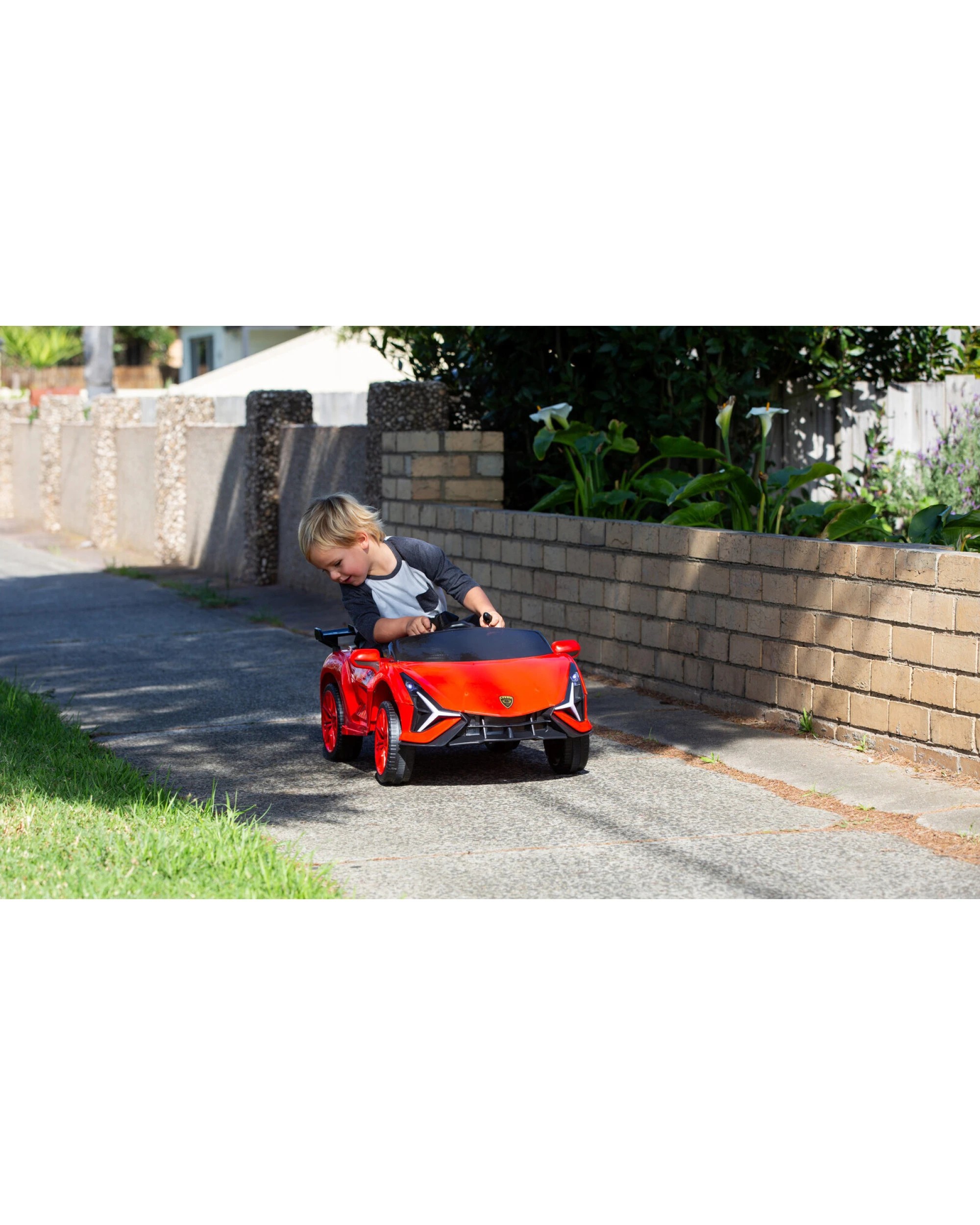 2 Lenoxx Ferrari Inspired 12V Ride-on Electric Car with Remote Control - Red, 2 of 10