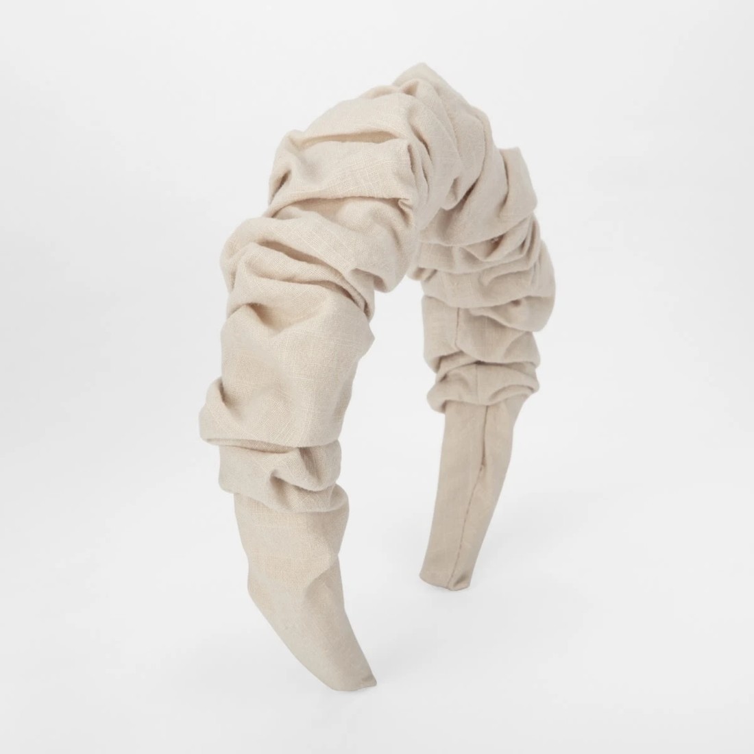 1 Ruffle Headband - Beige, 1 of 4