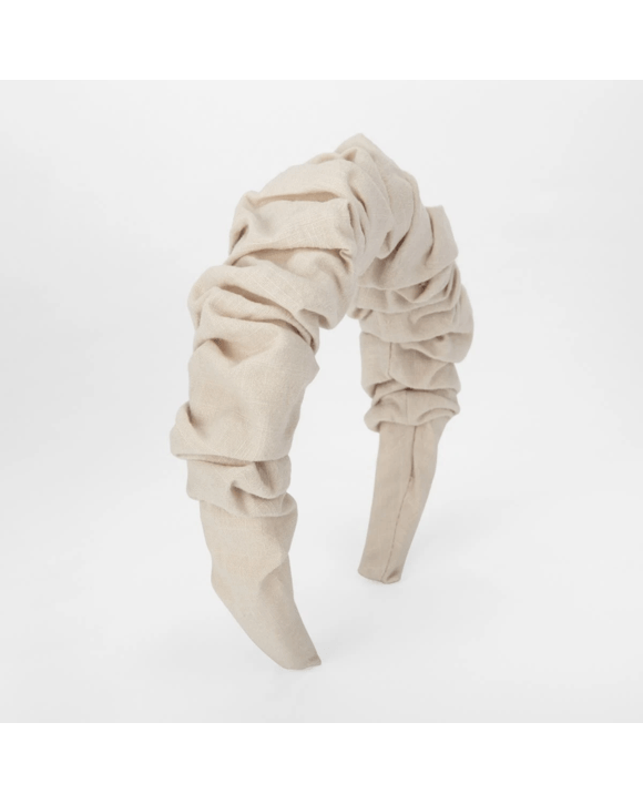 Ruffle Headband - Beige