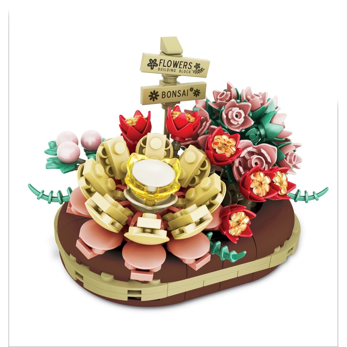 3 Mini Blocks Flower Series: Bonsai Series Playset - Assorted, 3 of 10