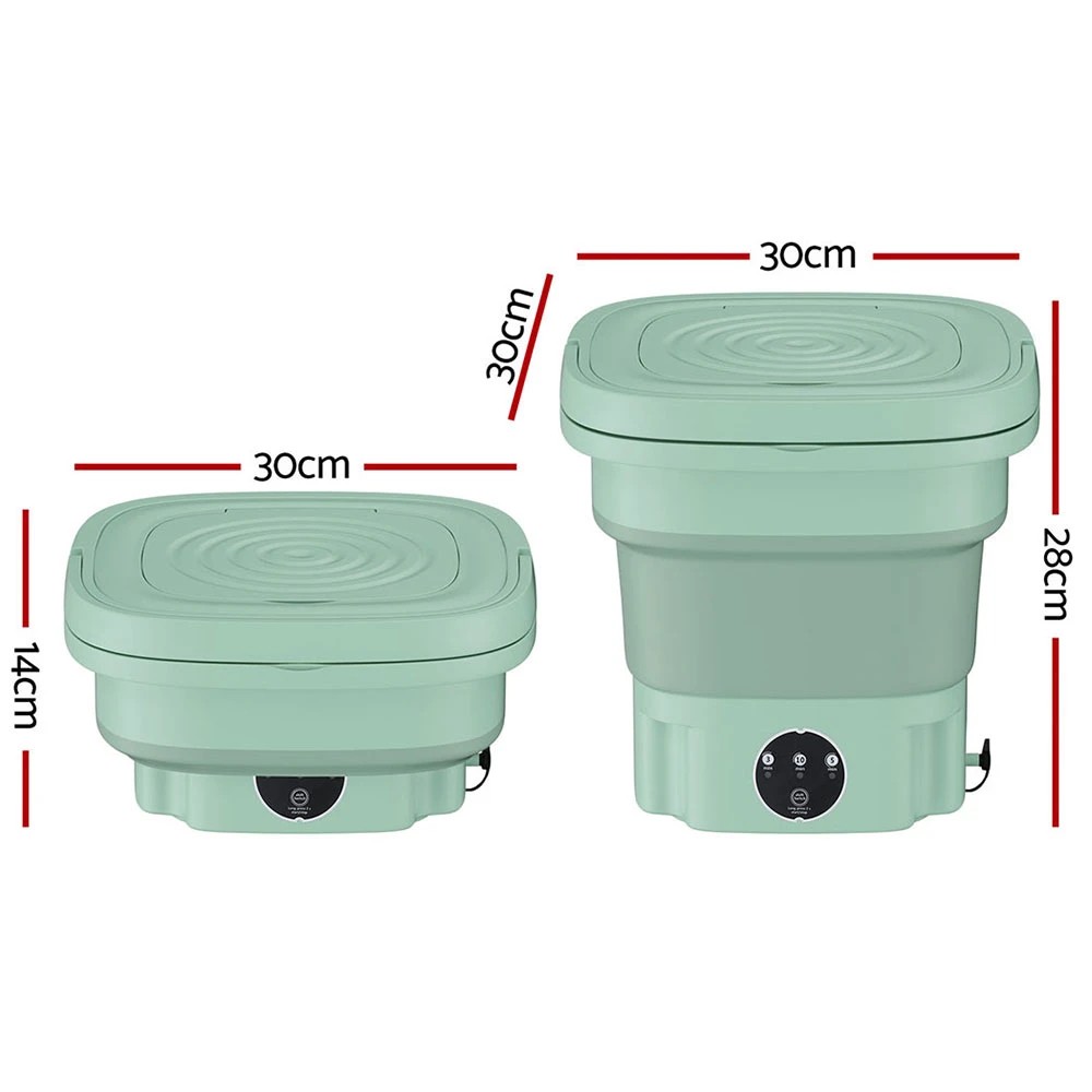 2 Devanti Portable Washing Machine 8L Green - Green, 2 of 6