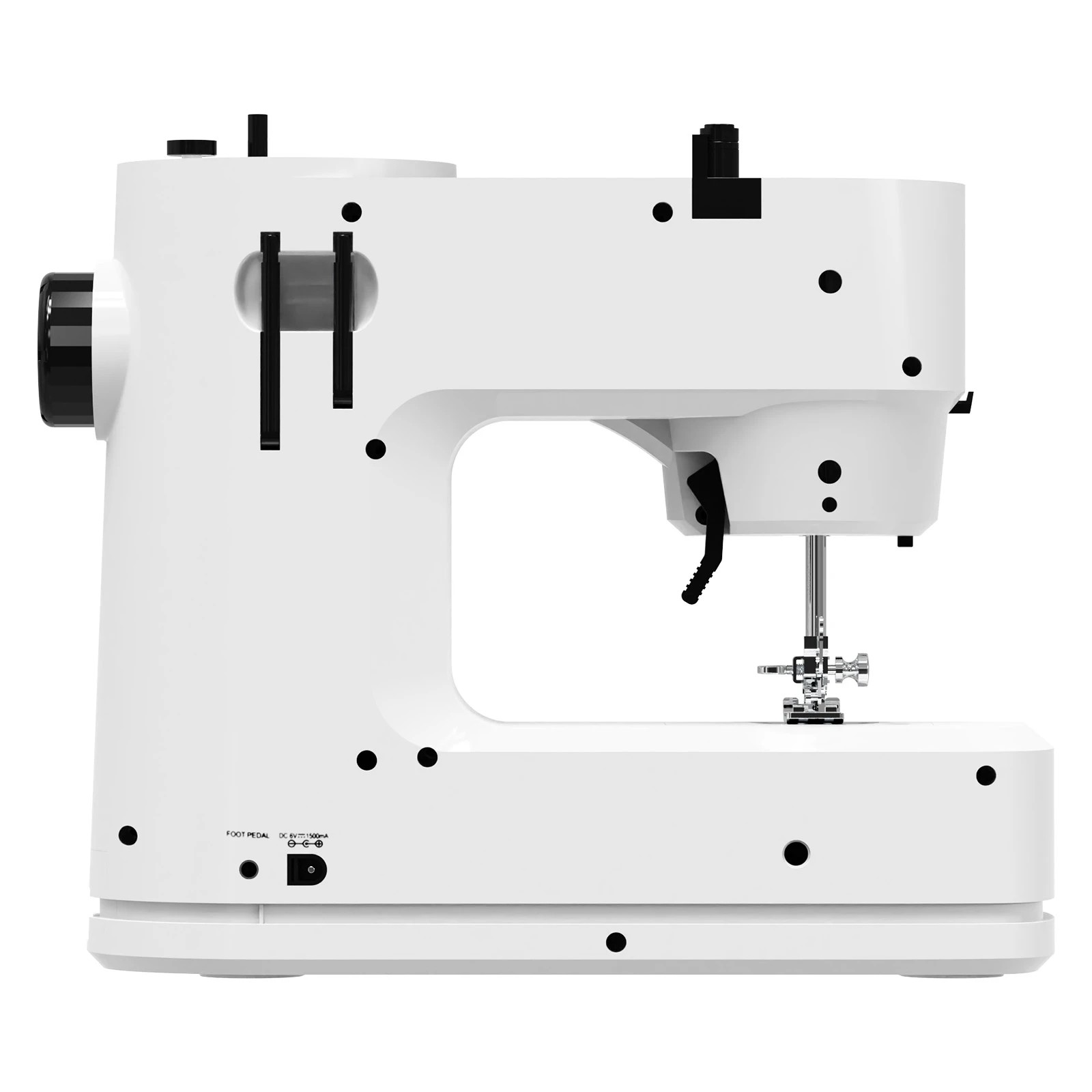 4 Advwin Mini Sewing Machine with 39 Built-in Stitch Pattern 42PCS Sewing Kit Doul-Thread 2 Speed Auto Rewind - White, 4 of 5