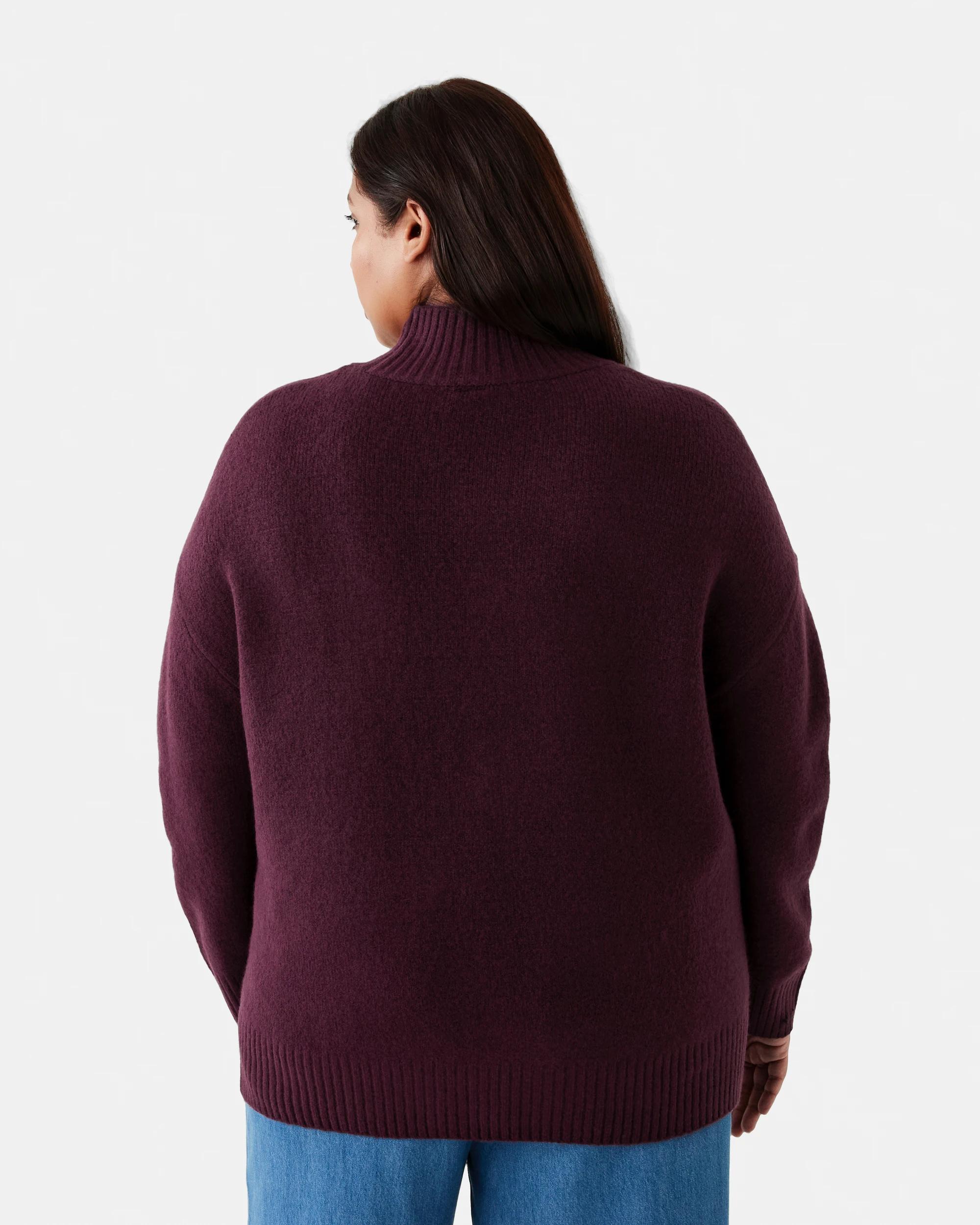 3 Curve Funnel Neck Jumper Prt Royal, 3 of 7