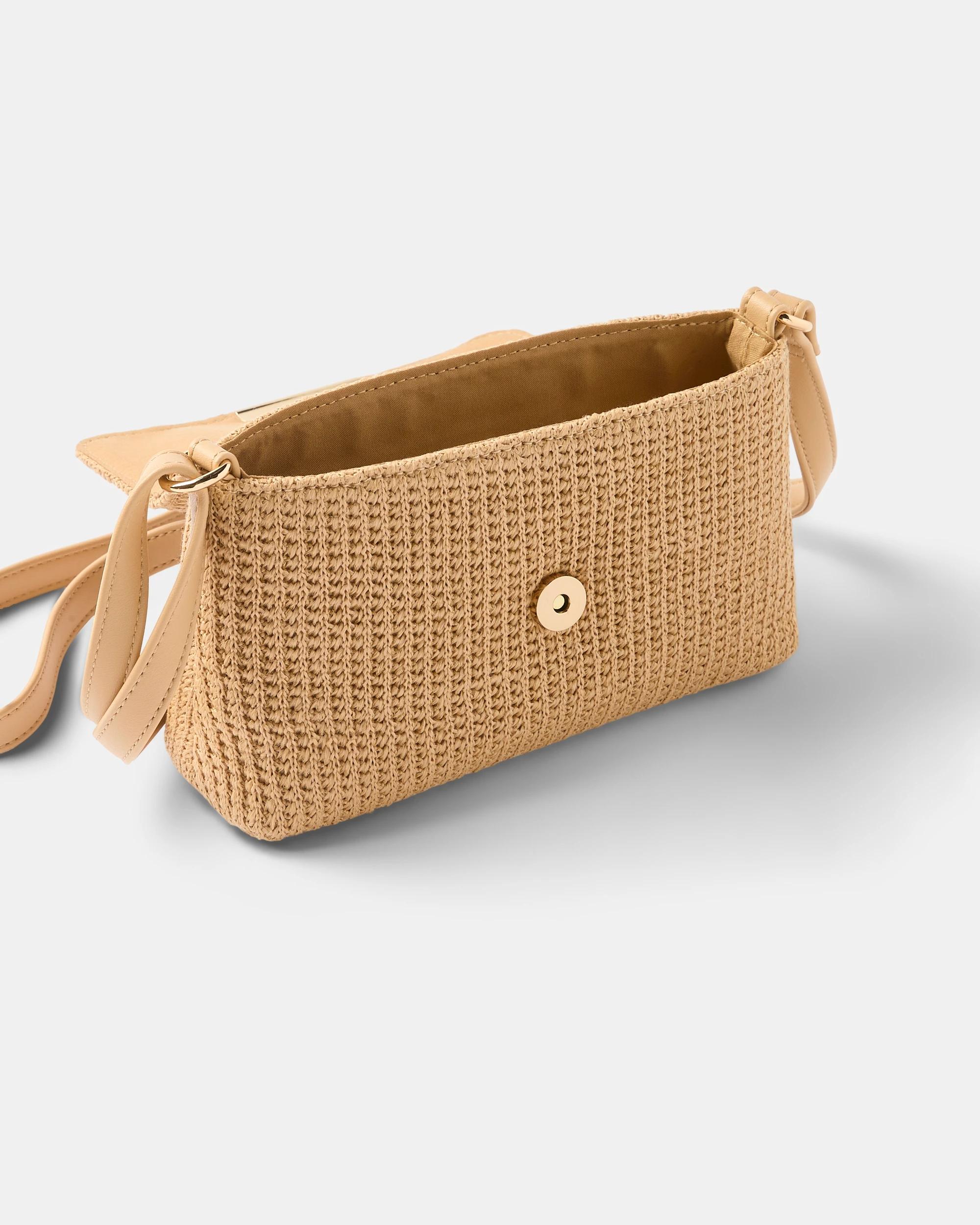 3 Woven Detail Crossbody Bag Natural, 3 of 3