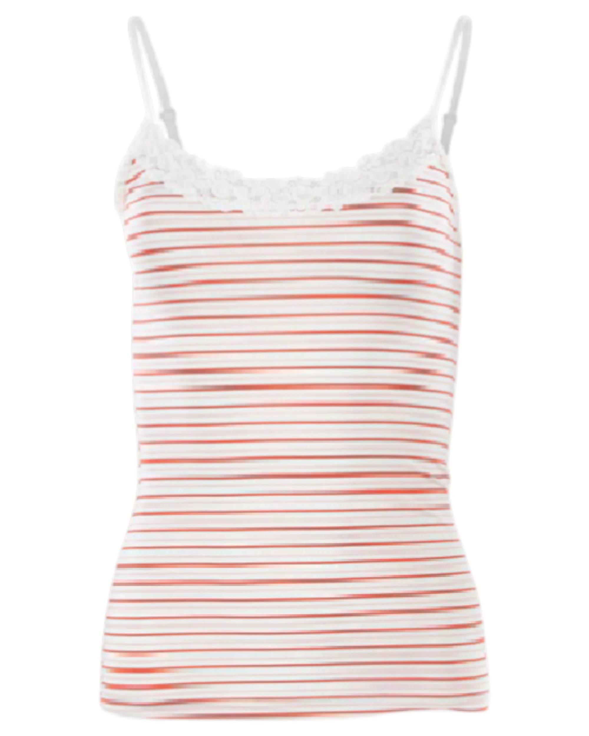 1 Jockey Parisienne Classic Full Cami Camisole Singlets Red Stripes RED STRIPES, 1 of 1