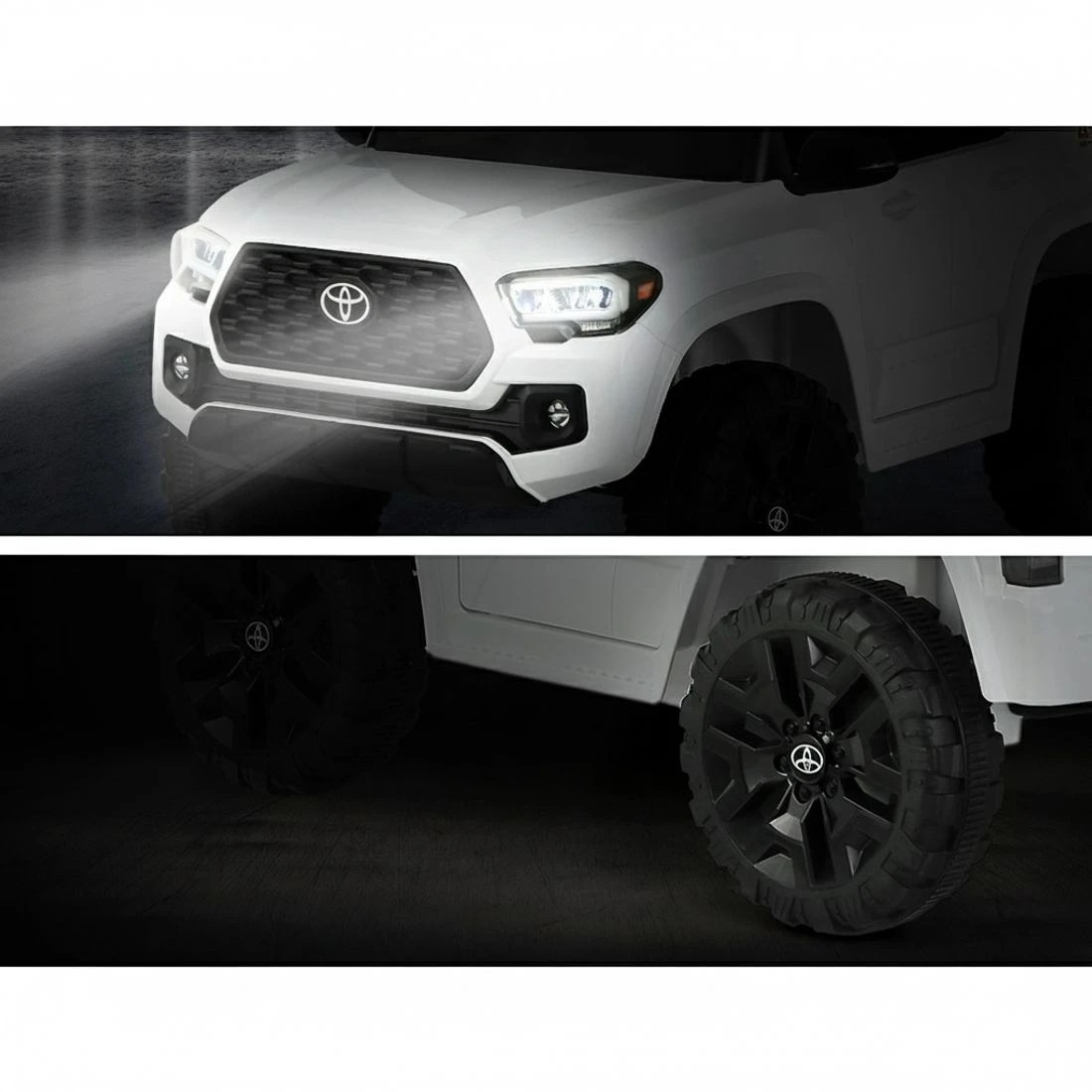 5 Kids Electric Ride On Car Toyota Tacoma Off Road Jeep Toy Cars Remote 12V Whte - White, 5 of 5