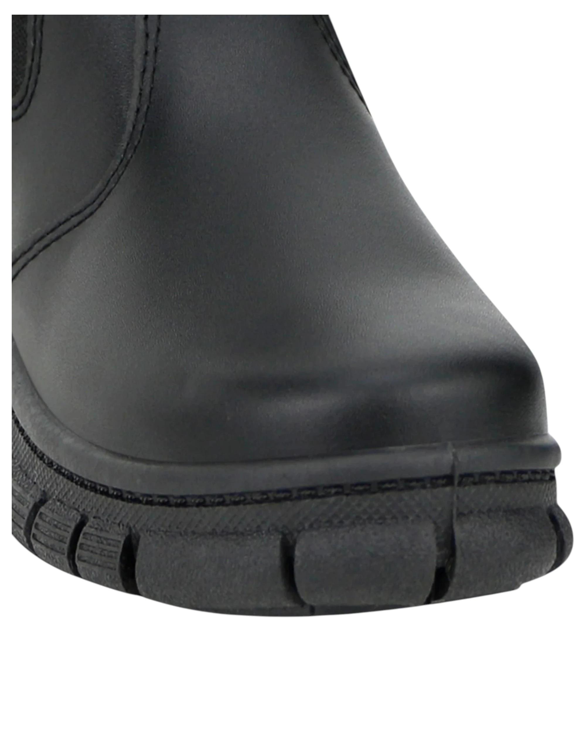 2 Grosby New Ranch Boots Black Toddler Infant Boys Kids Leather Slip On Shoes BLACK, 2 of 3