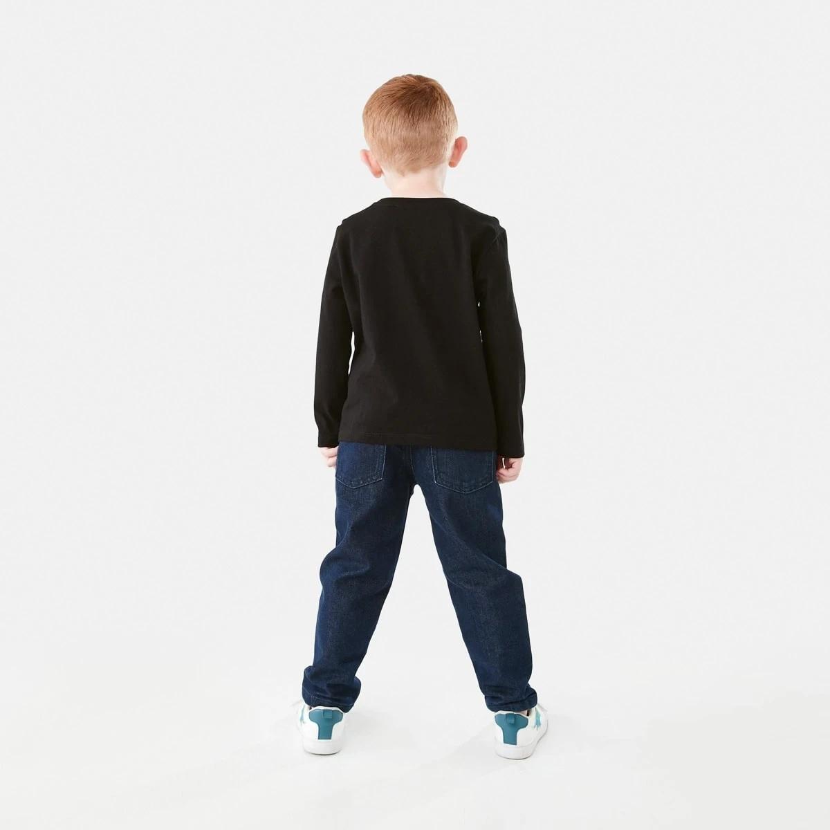 6 Long Sleeve Plain T-shirt Black, 6 of 8