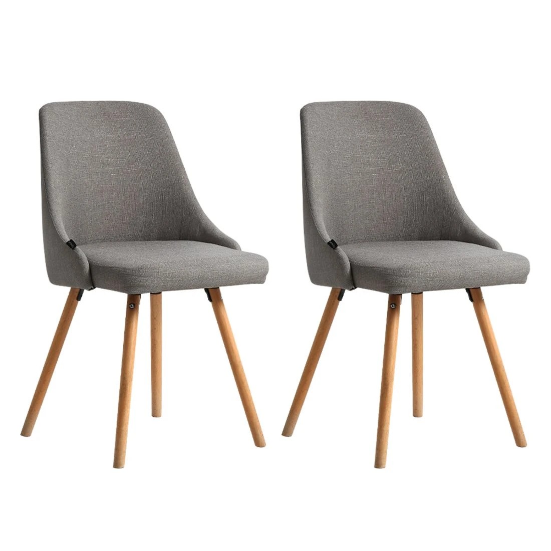 1 Artiss Dining Chairs Set of 2 - Grey, 1 of 5