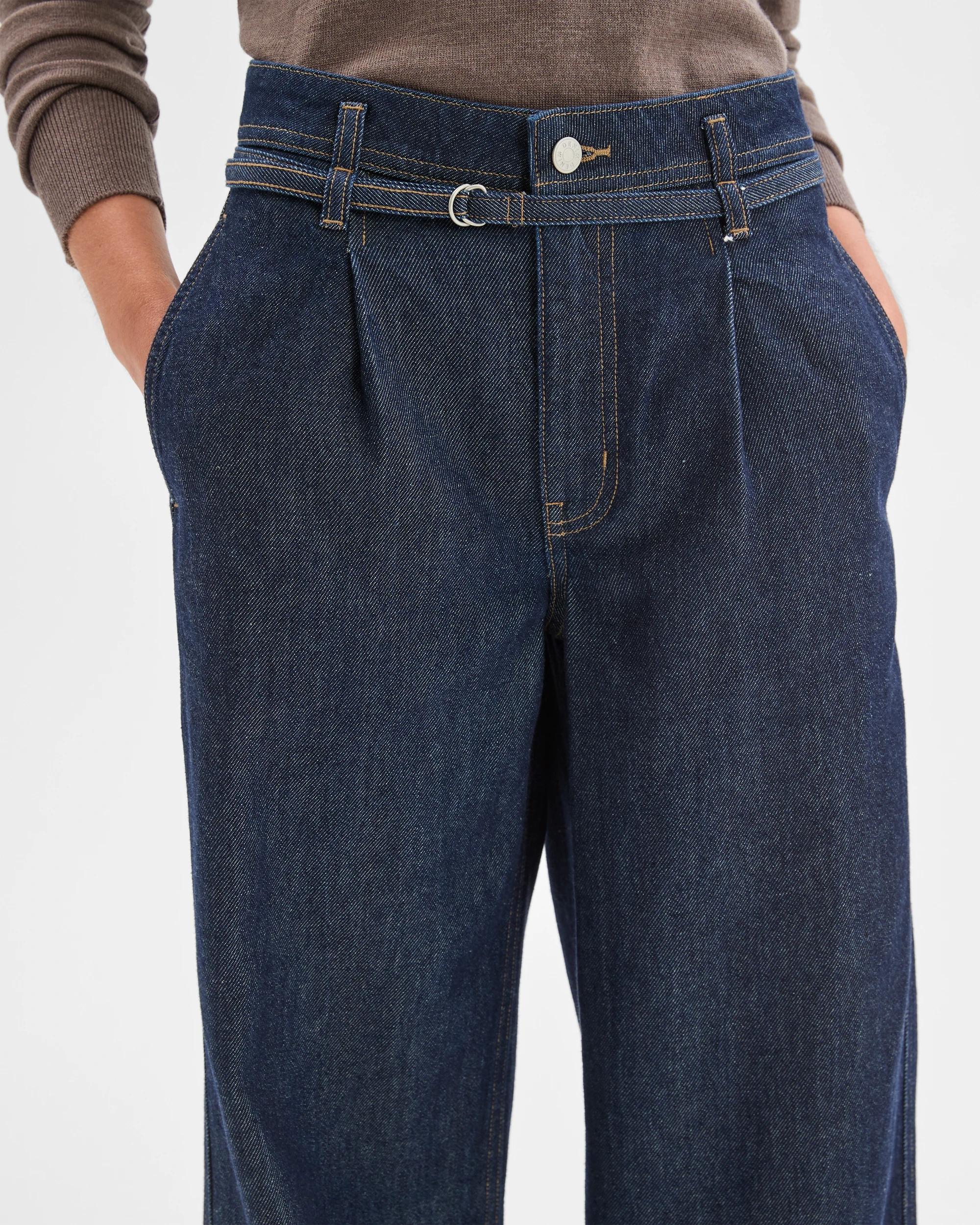 6 Target Petites Petites Belted Slouch Denim Jeans RINSE SHEEN, 6 of 7