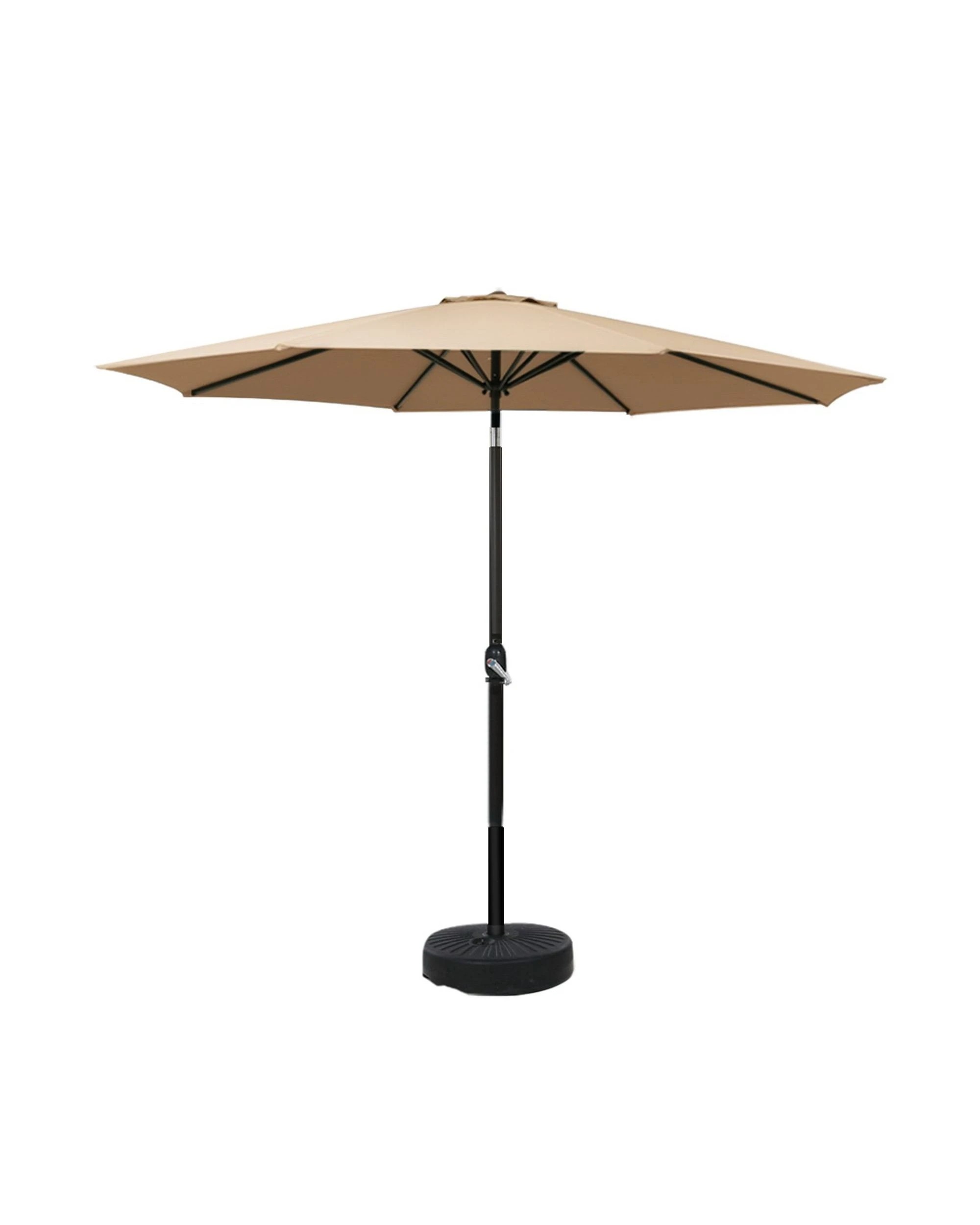 1 Instahut 2.7m Outdoor Umbrella W/base Pole Stand Garden Sun
 - White, 1 of 3