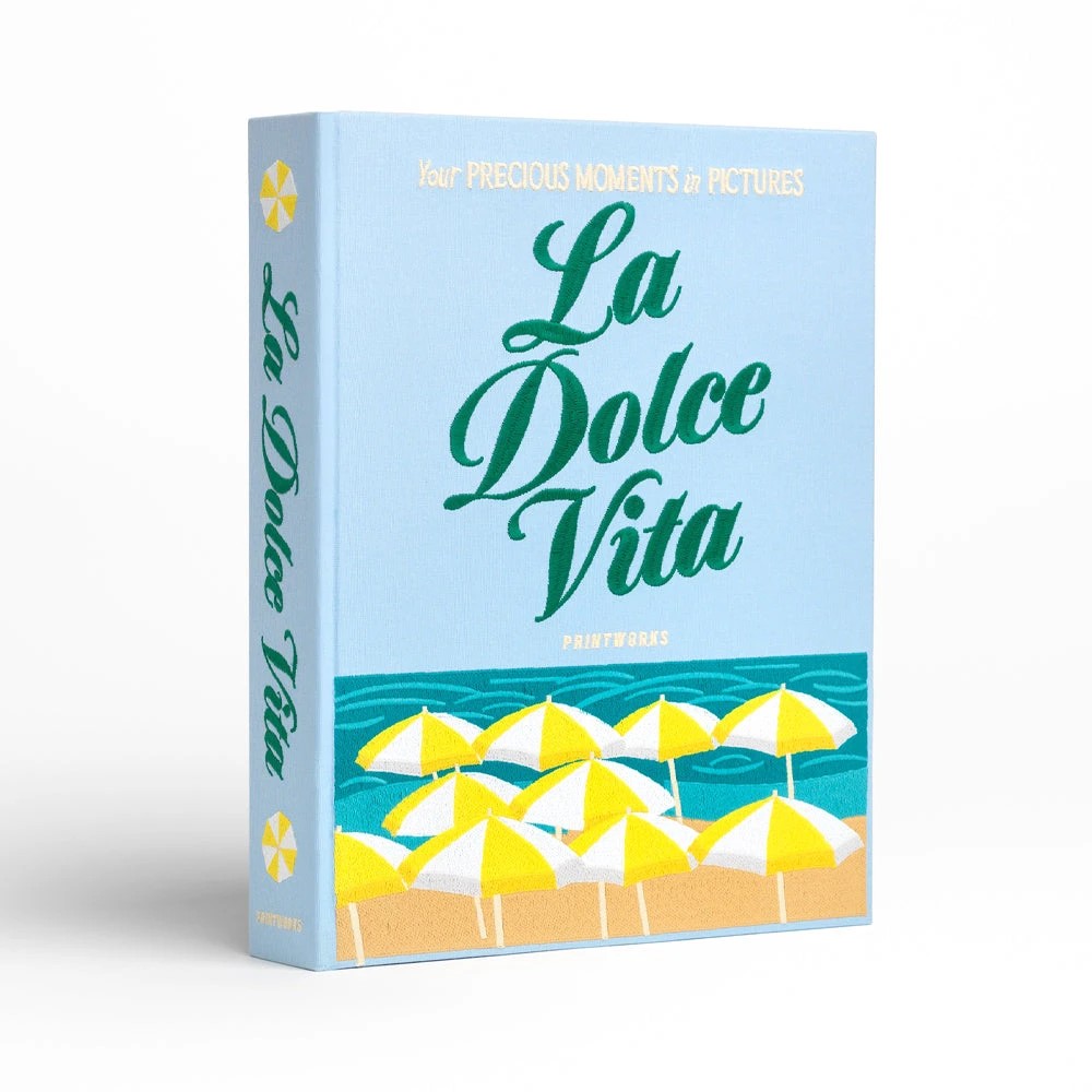 4 Printworks Embroidered Photo Album-Dolce Vita - Blue, 4 of 4