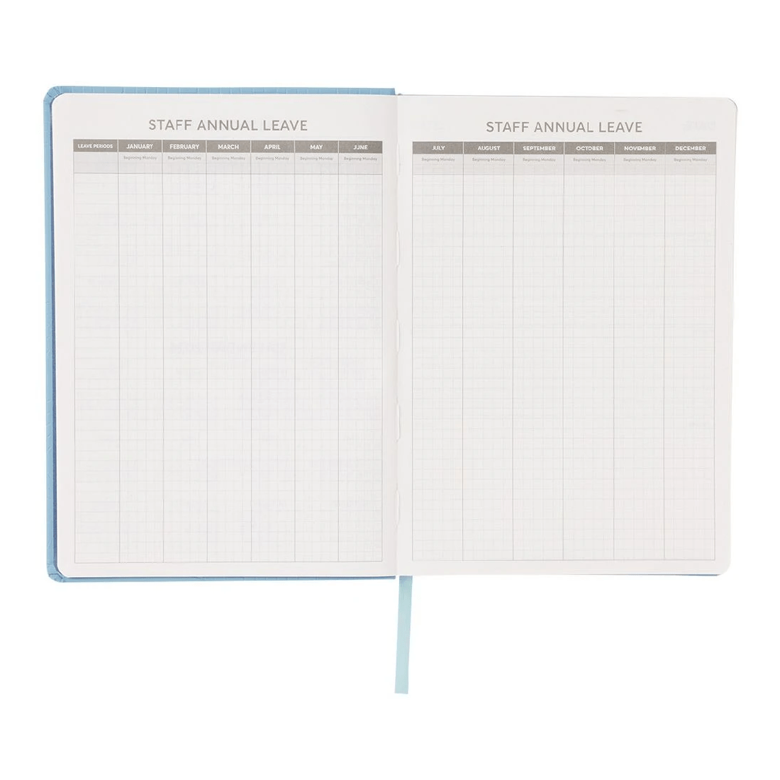 6 J.Burrows A5 Day to Page Undated Embossed Diary Blue, 6 of 8