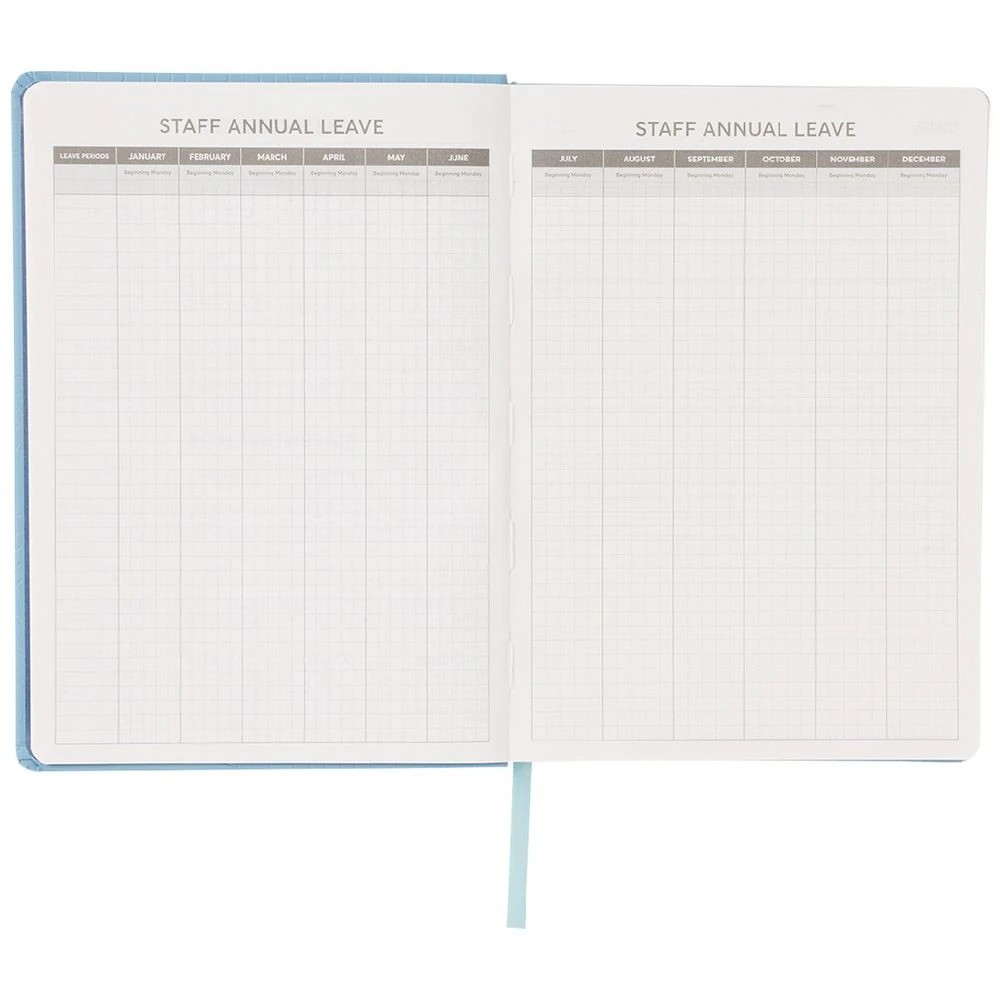 6 J.Burrows A5 Day to Page Undated Embossed Diary Blue, 6 of 8