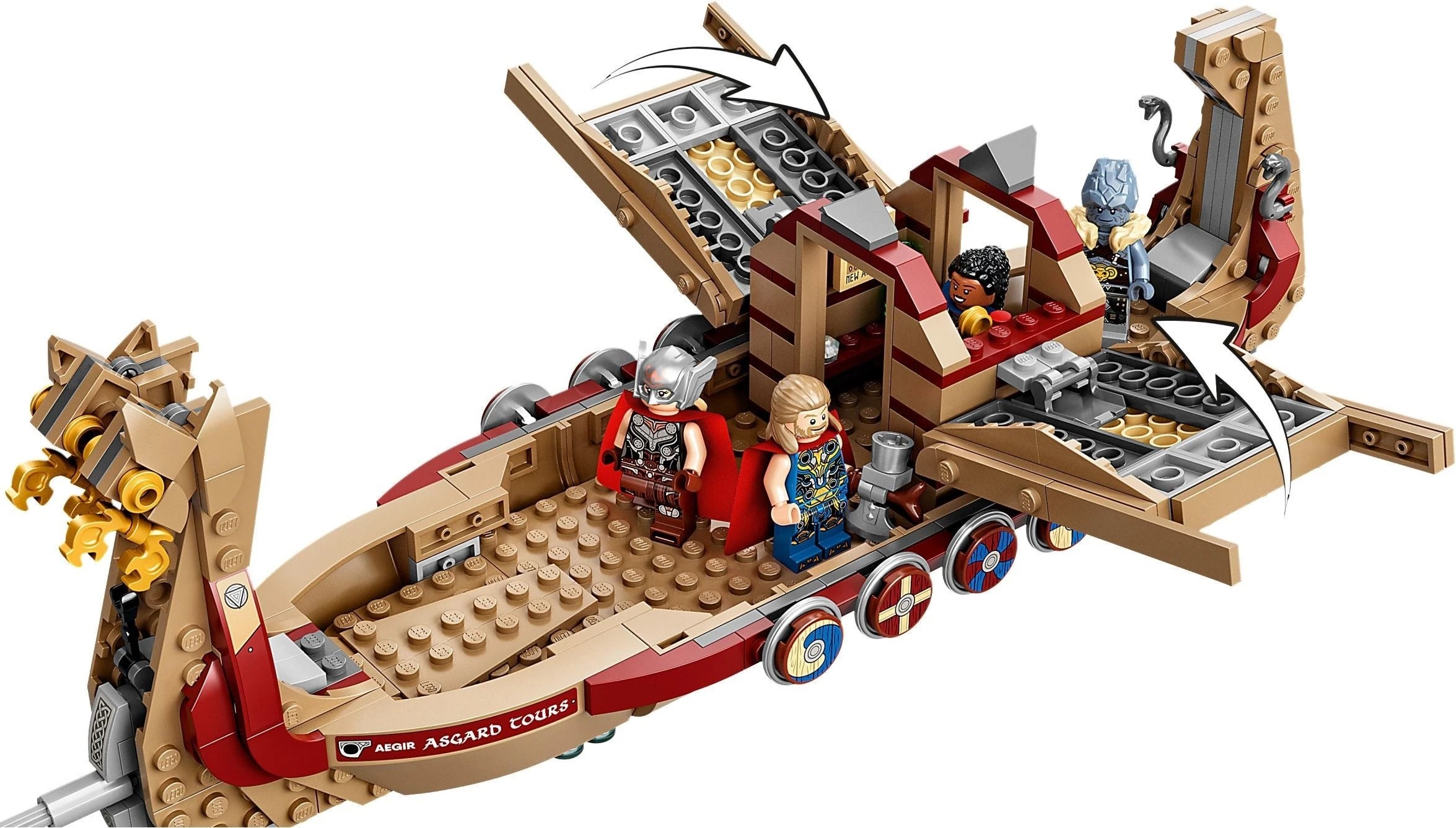 4 LEGO Marvel 76208 Thor 4 Love and Thunder The Goat Boat, 4 of 6