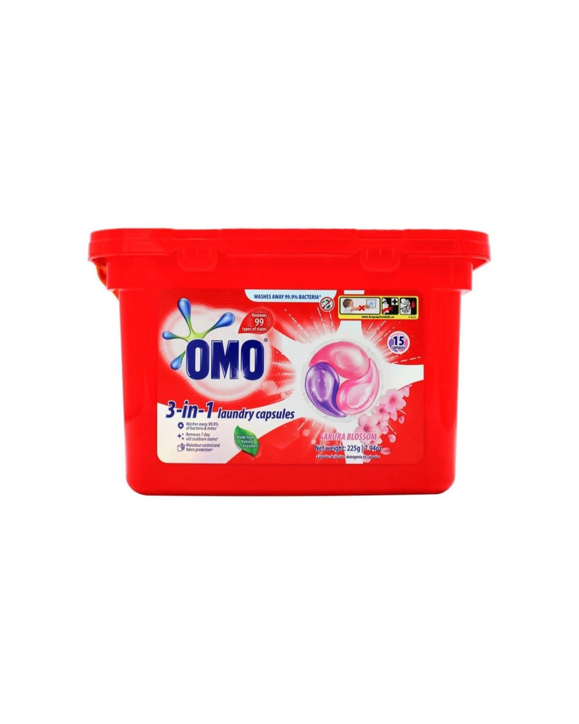 2 Omo 3-In-1 Laundry Capsules 90pc Sakura Blossom Front And Top Loader 800g, 2 of 4