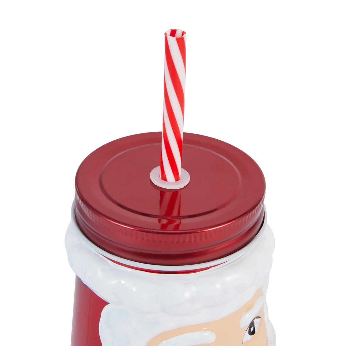3 Santa Drink Jar & Straw, 3 of 7