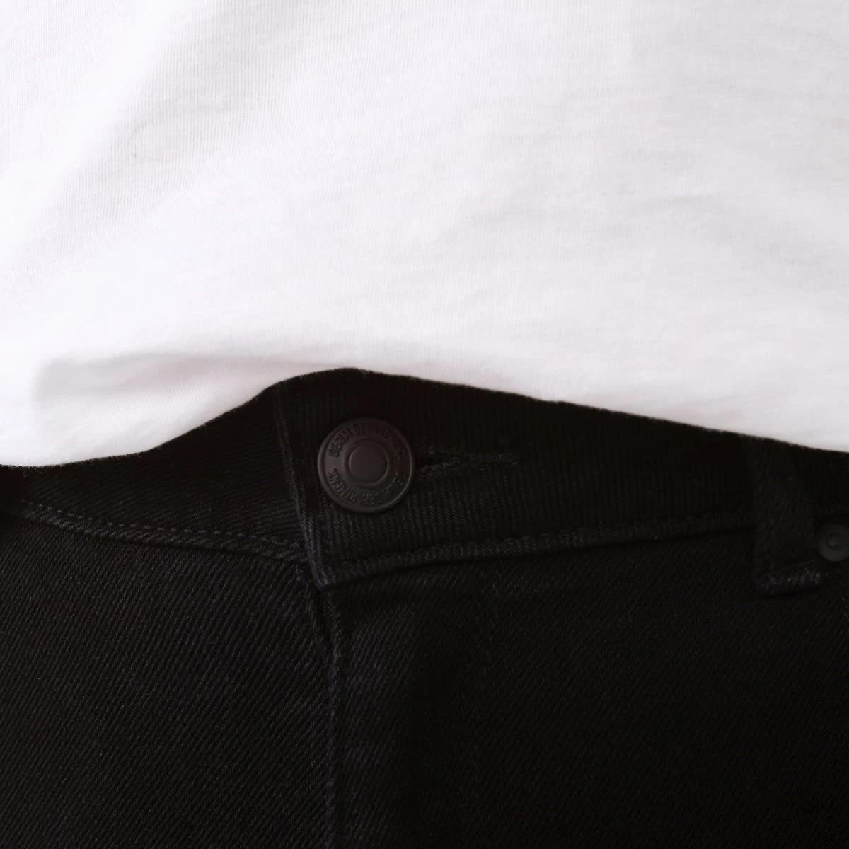 4 3/4 Distressed Skinny Jeans Black Wash, 4 of 5
