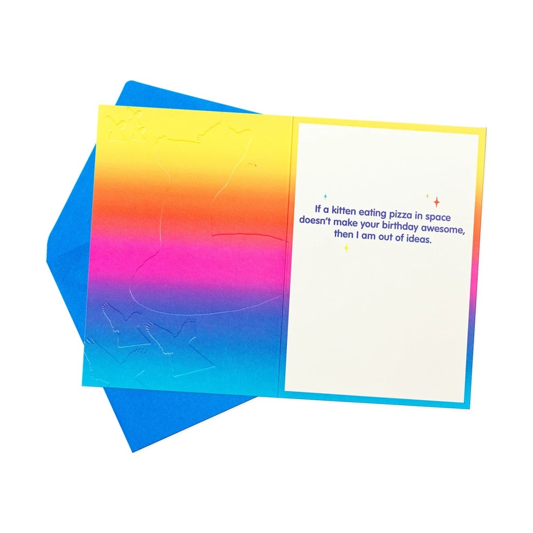 2 Hallmark Birthday Card - Space Cat Pizza, 2 of 3