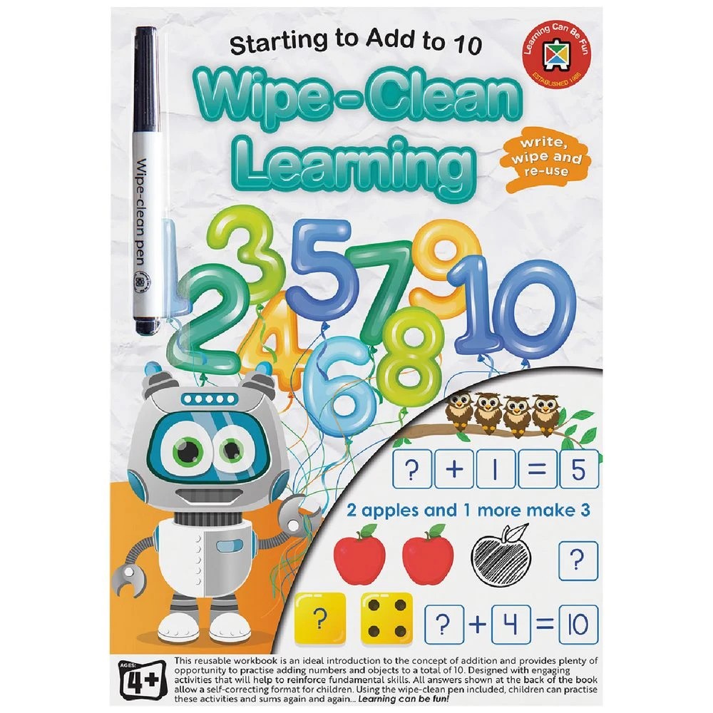 1 Learning Can Be Fun Write and Wipe Start Addition Workbook, 1 of 1