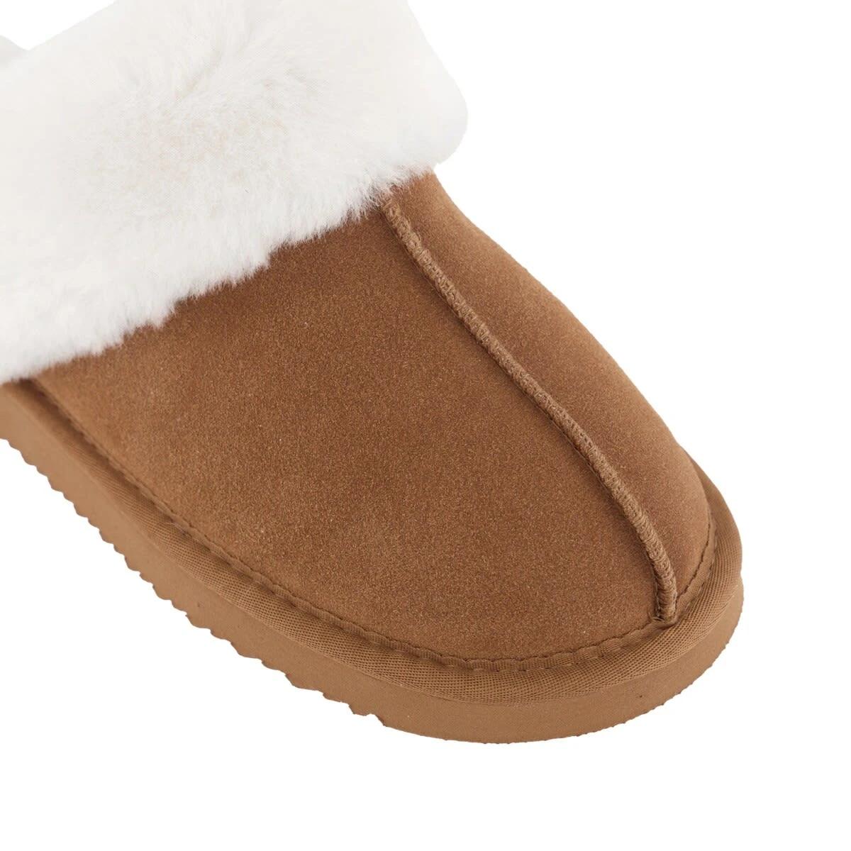 3 Elevated Sheepskin Scuffs Brown, 3 of 3