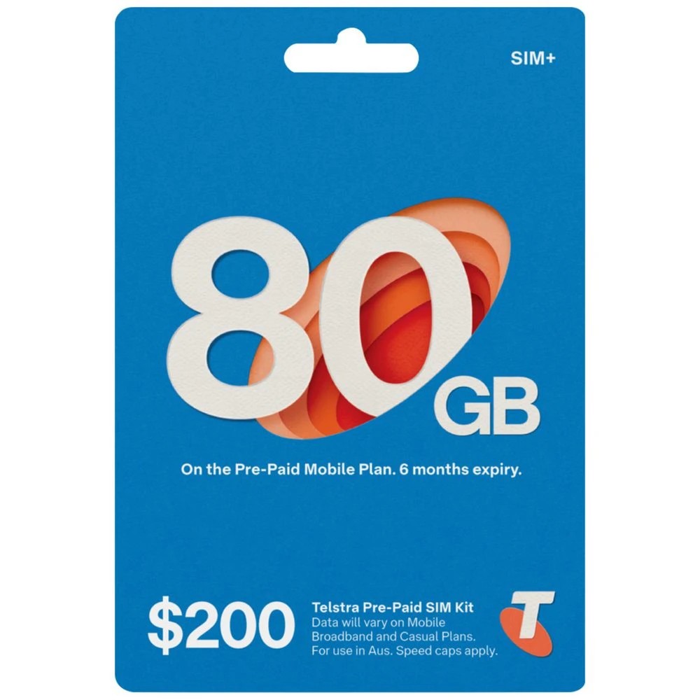 1 Telstra $200 Prepaid SIM Kit, 1 of 1