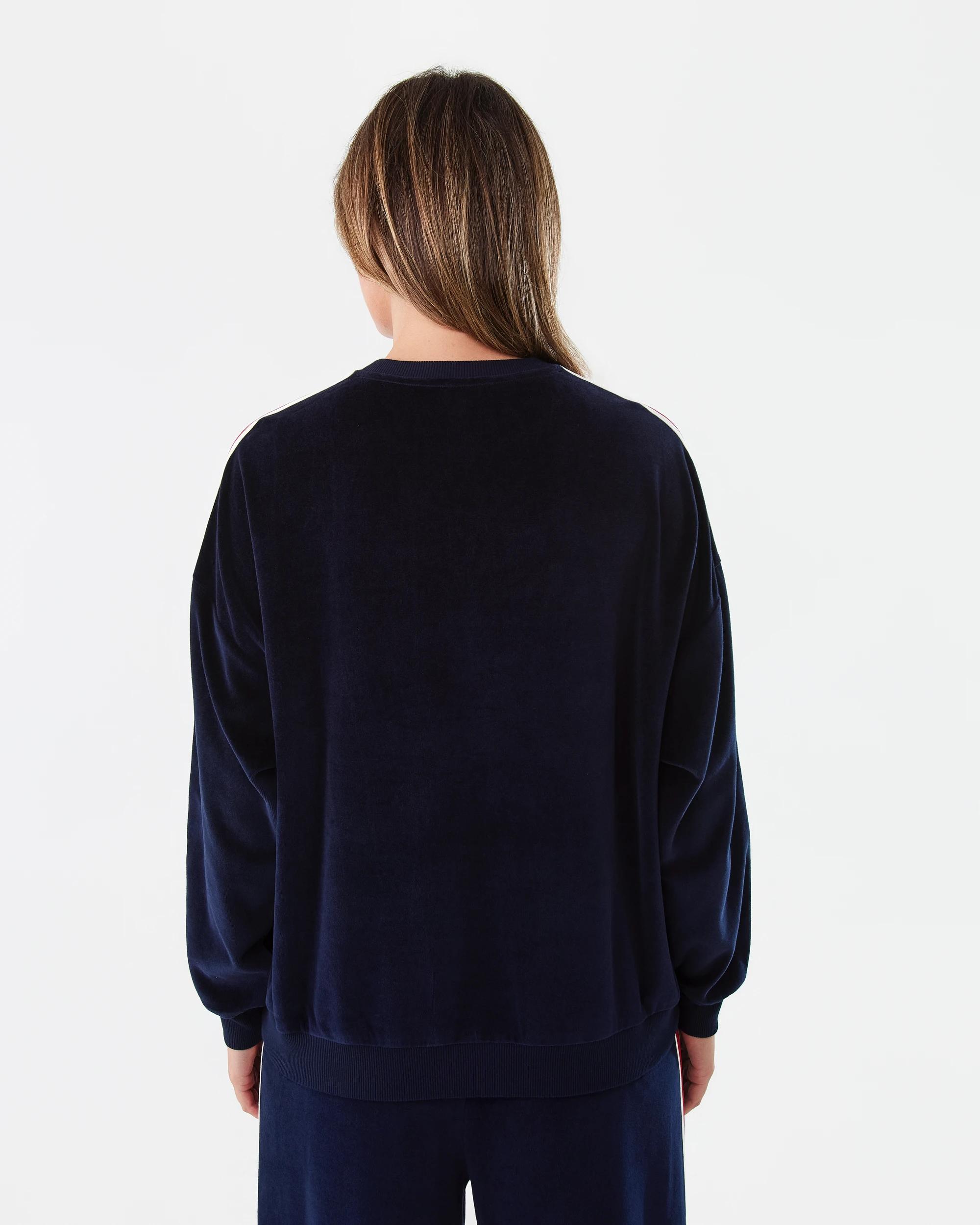 3 Velvet Sweatshirt Navy Blaze, 3 of 7
