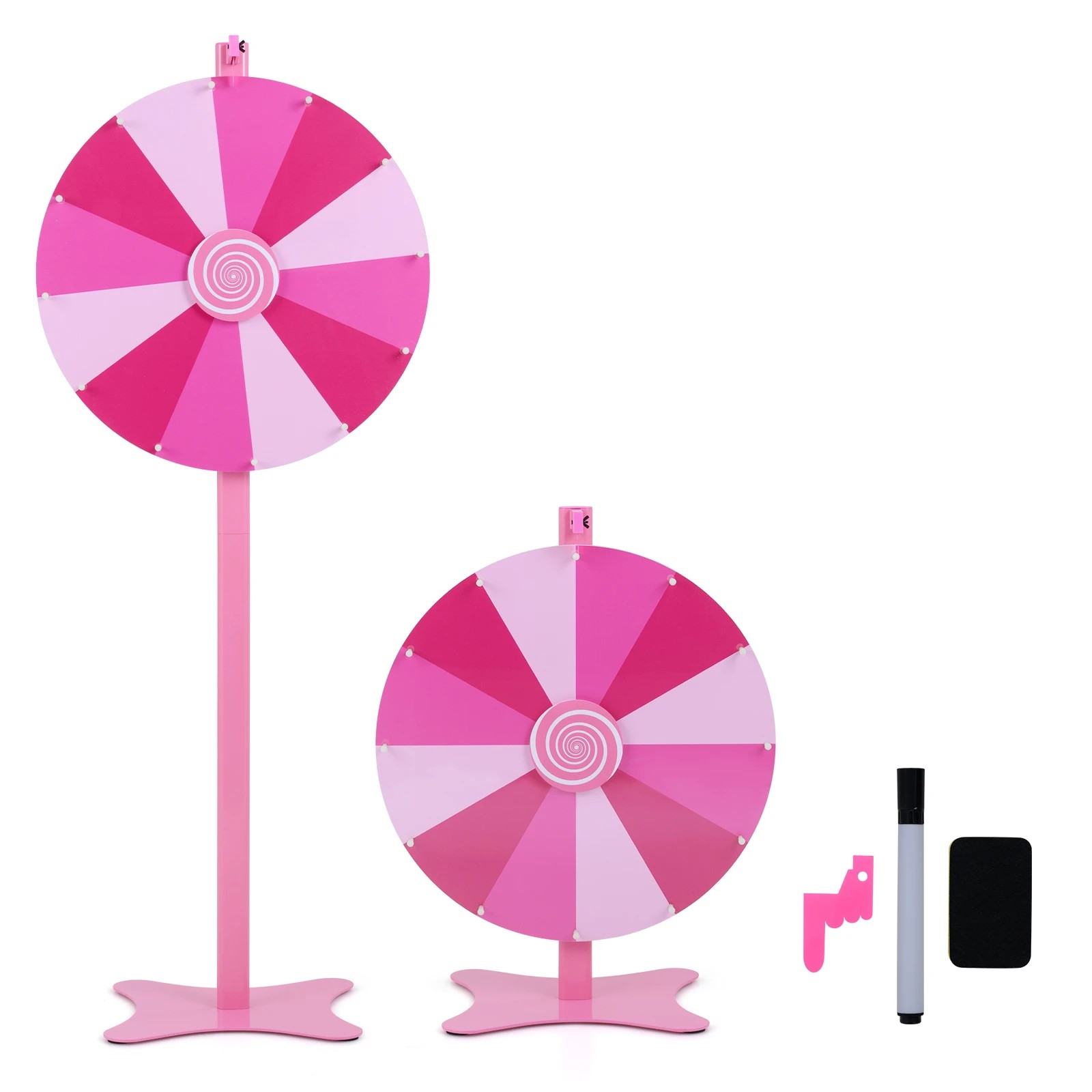 1 Costway 77-152cm Prize Wheel Wheel Spinner Tabletop/Floor Stand Editable 12 Slot, 1 of 4