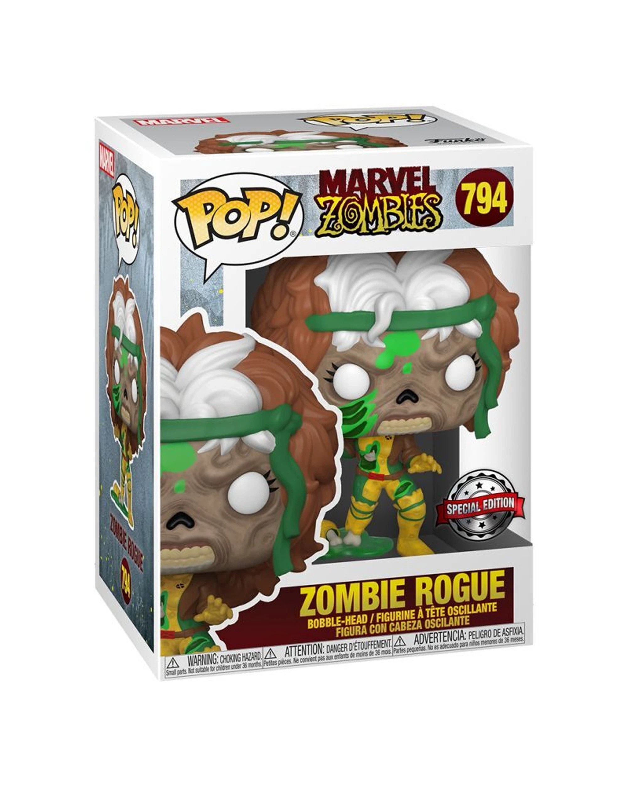 3 Pop Vinyl Figurine Marvel Zombies Rogue Action Figure Collectible 10cm - Plain, 3 of 3
