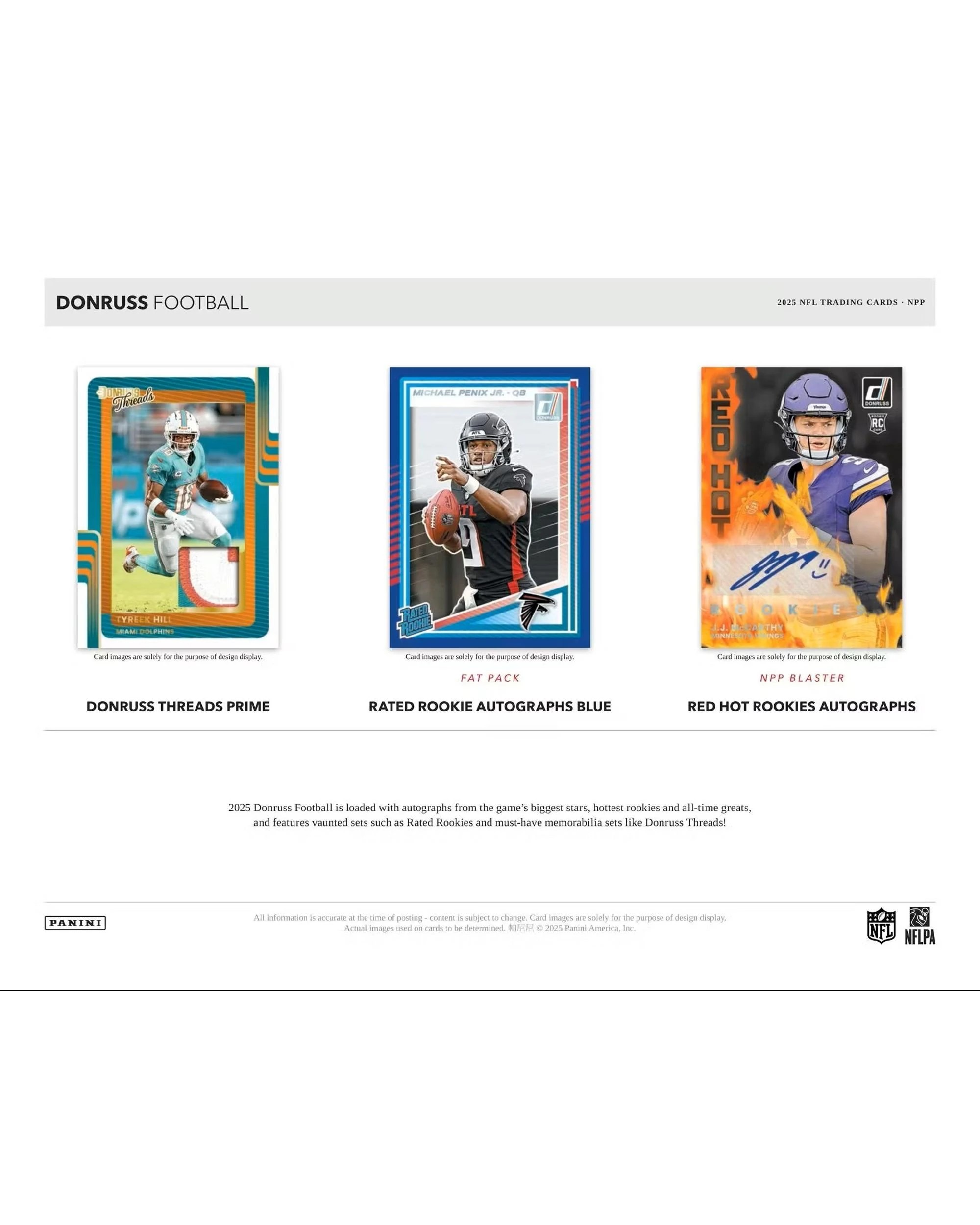 4 Panini NFL 2025 Donruss Football Trading Card Fat Pack, 4 of 6