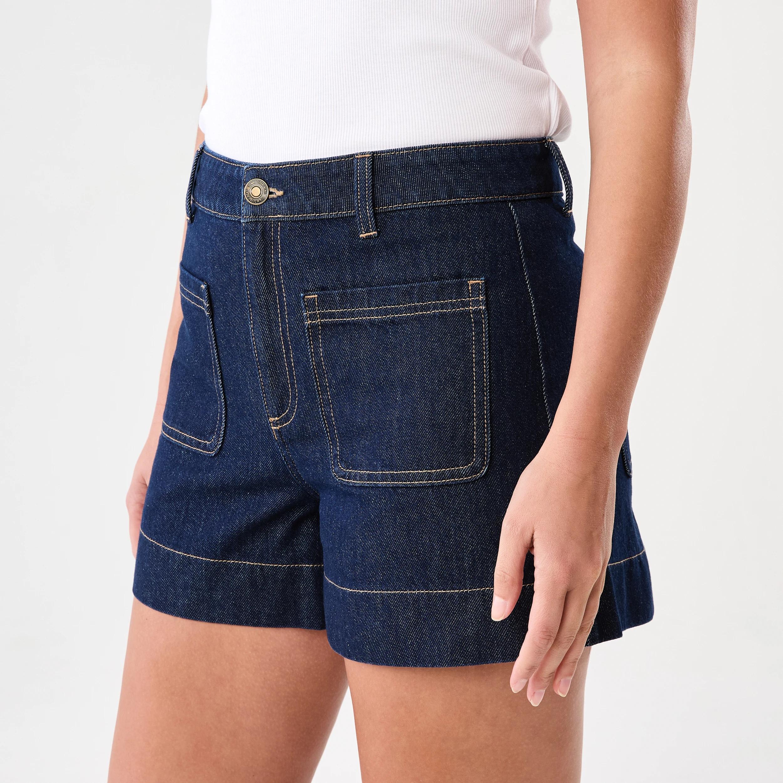 2 Pocket Front Denim Shorts Indigo Wsh, 2 of 6