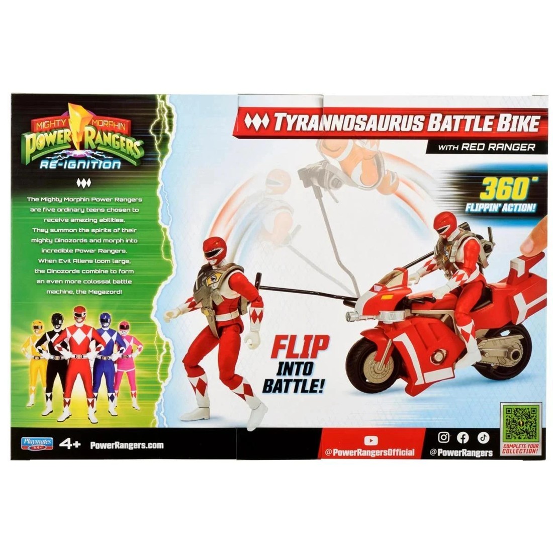 5 Mighty Morphin Power Rangers Re-Ignition Tyrannosaurus Battle Bike with Red Ranger, 5 of 5