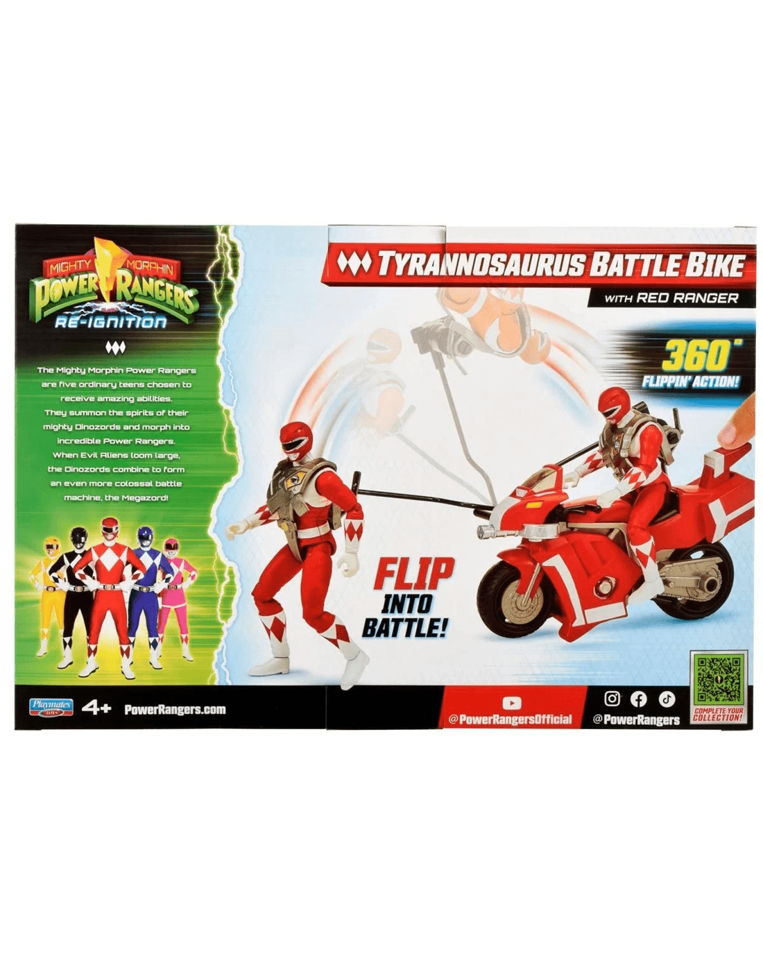 5 Mighty Morphin Power Rangers Re-Ignition Tyrannosaurus Battle Bike with Red Ranger, 5 of 5