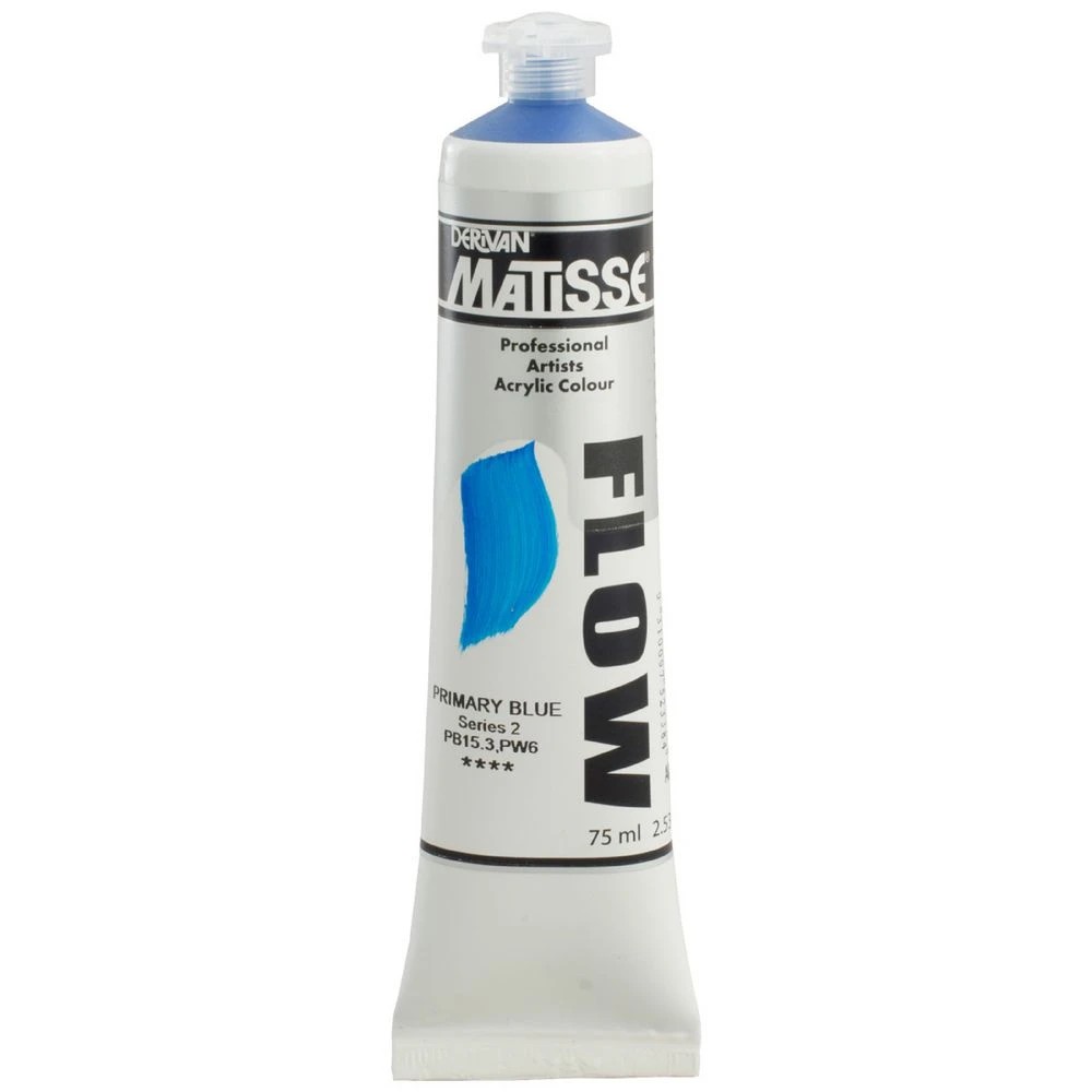 1 Derivan Matisse Flow Paint 75mL Primary Blue S2, 1 of 2