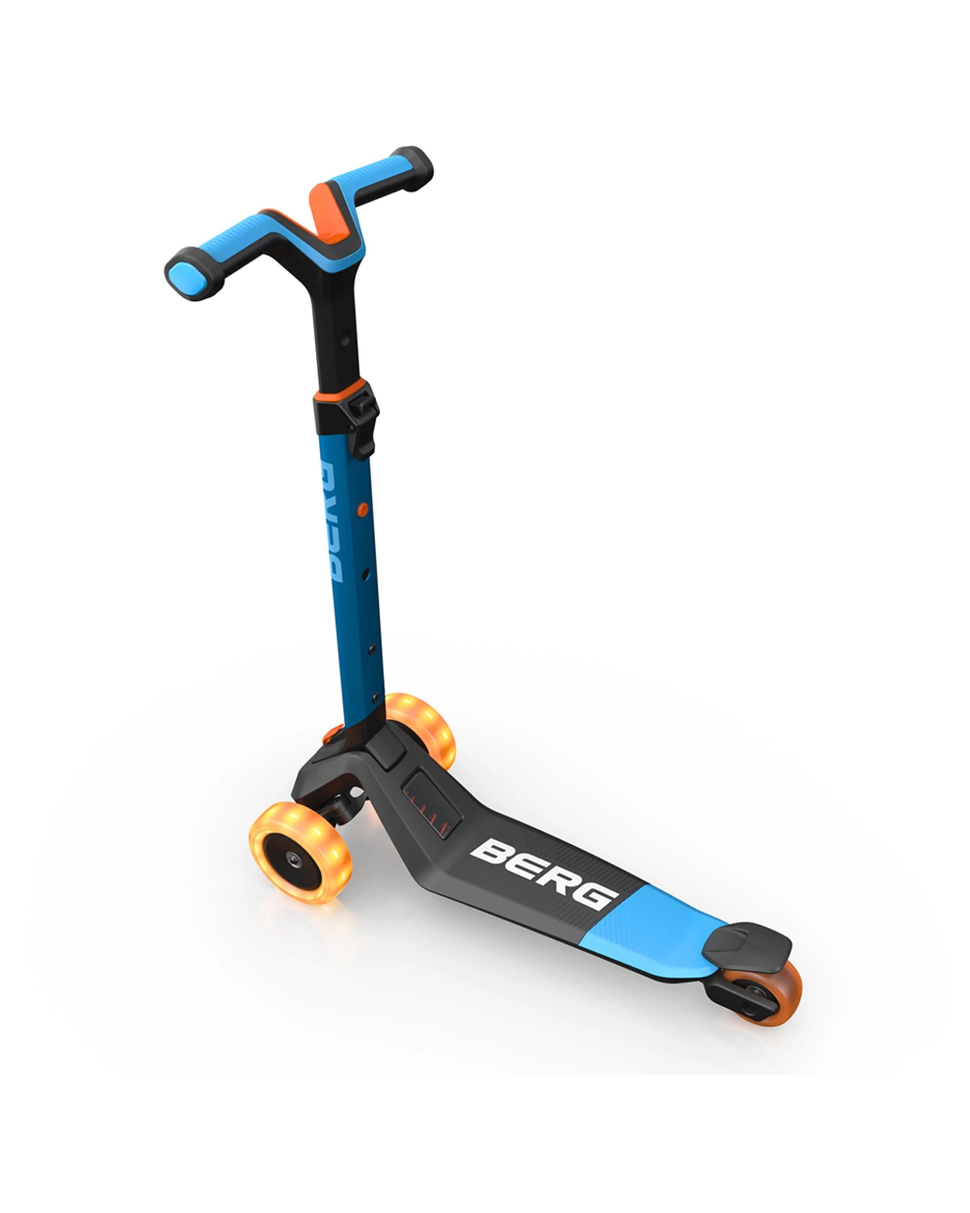 2 BERG Nexo Foldable Kids Scooter With Lights - Three Wheel - Age 2 Plus
 - blue, 2 of 3