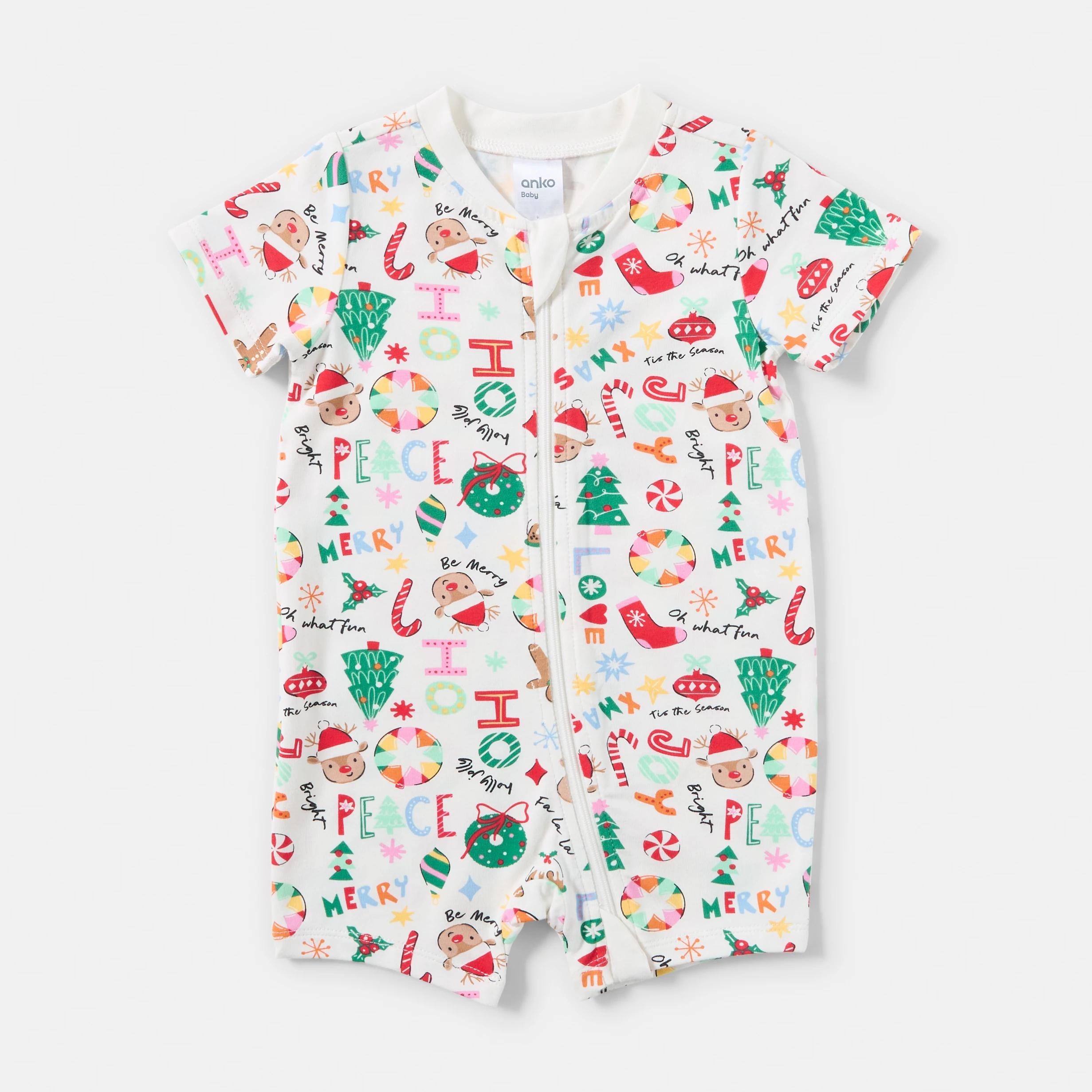 1 Christmas Family Matching Wishing Tree Zip Romper CRAFTY CHRISTMAS, 1 of 3