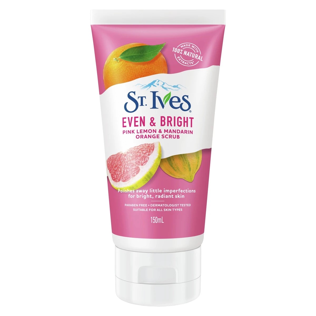 1 St. Ives Even and Bright Scrub 150ml - Pink Lemon & Mandarin Orange, 1 of 3