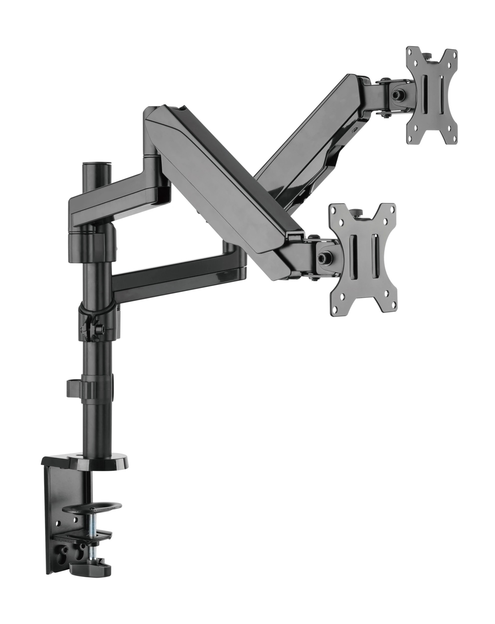 2 Brateck Dual Monitor Full Extension Gas Spring Dual Monitor Arm, 2 of 8