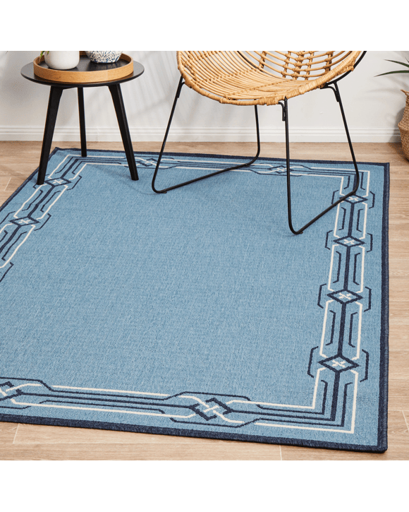 Common Ground Rugs Coastline 6666 160x110cm - Small Outdoor Rug - Blue