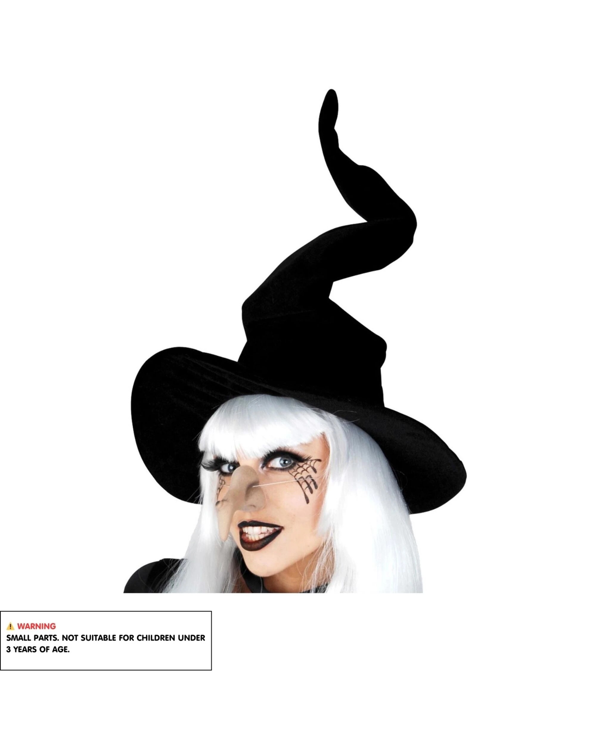 2 Tomfoolery Adult Wired Witch Hat - One Size - Black, 2 of 2
