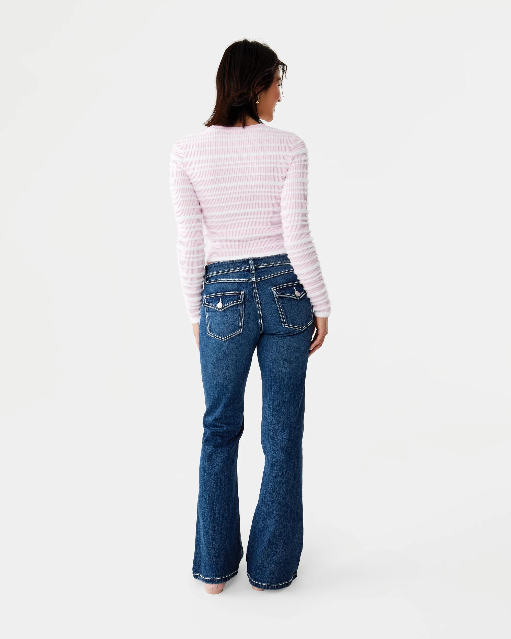 6 Flare Bootleg Jeans Dk Indigo, 6 of 10