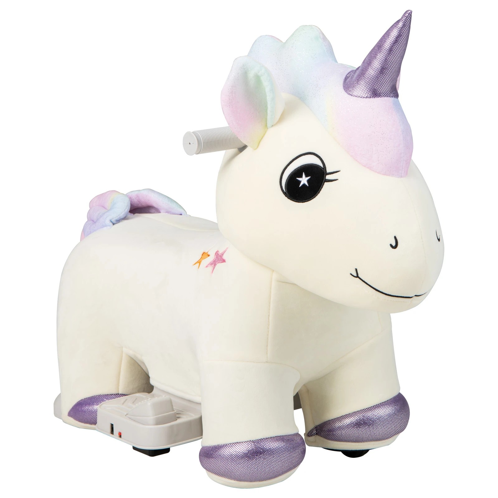1 Costway Ride On Toy Electric Unicorn Toy w/Music - White, 1 of 1