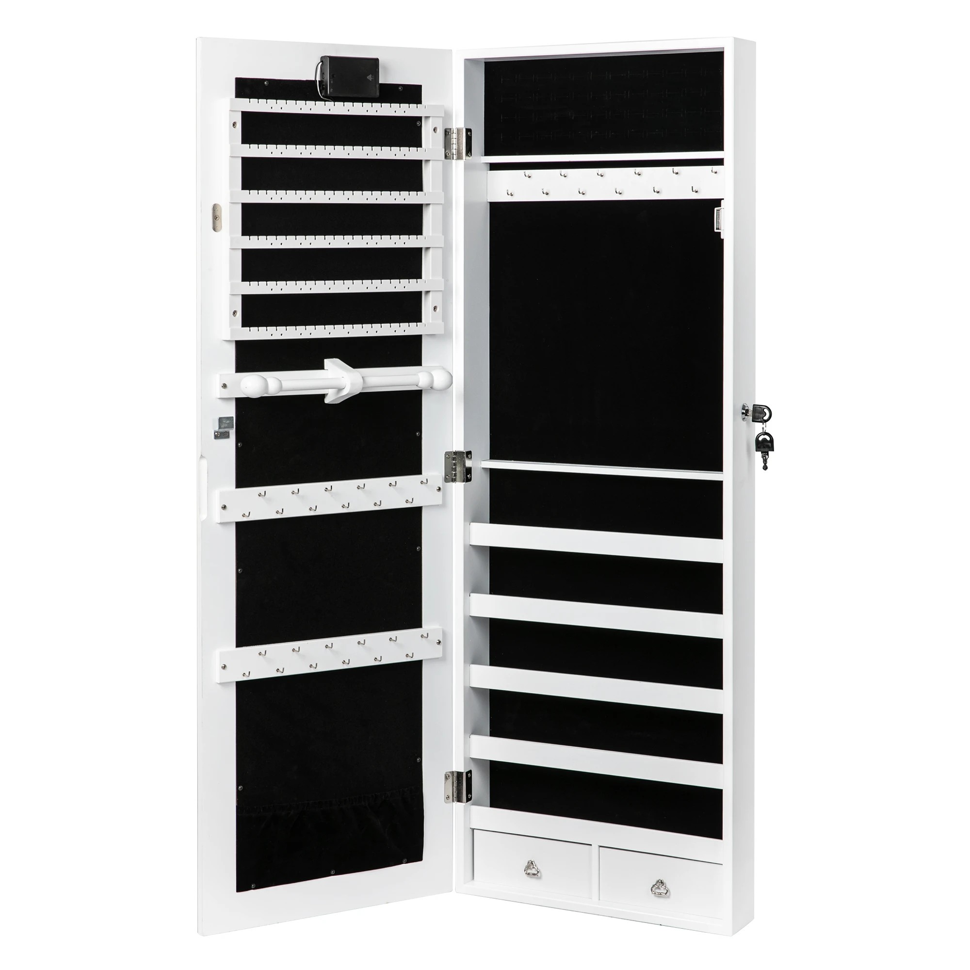 1 Levede Led Mirror Jewellery Cabinet, 1 of 5