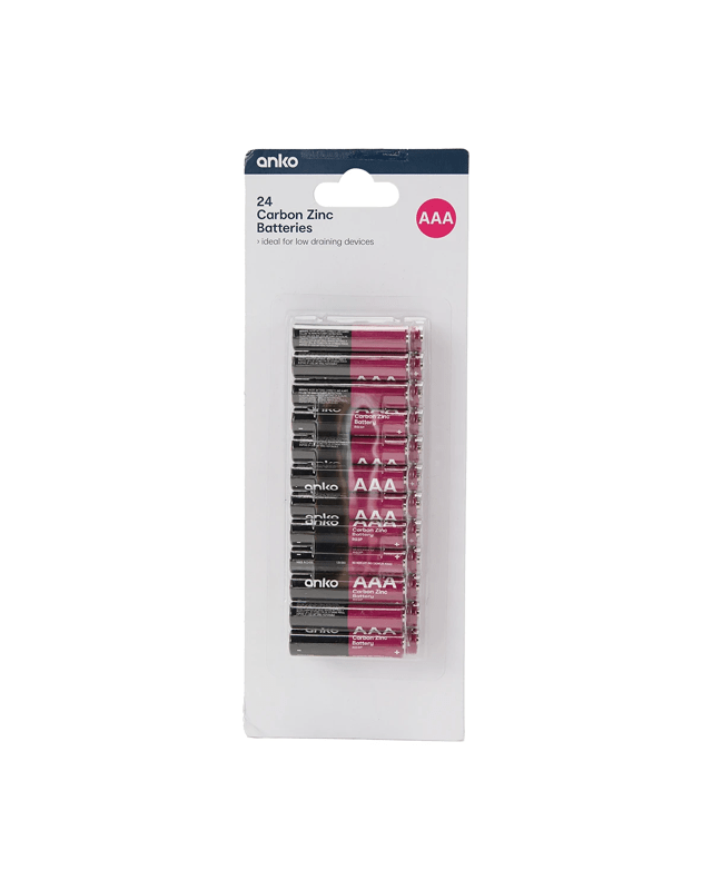 Super Heavy Duty Carbon Zinc Batteries - AAA, Pack o